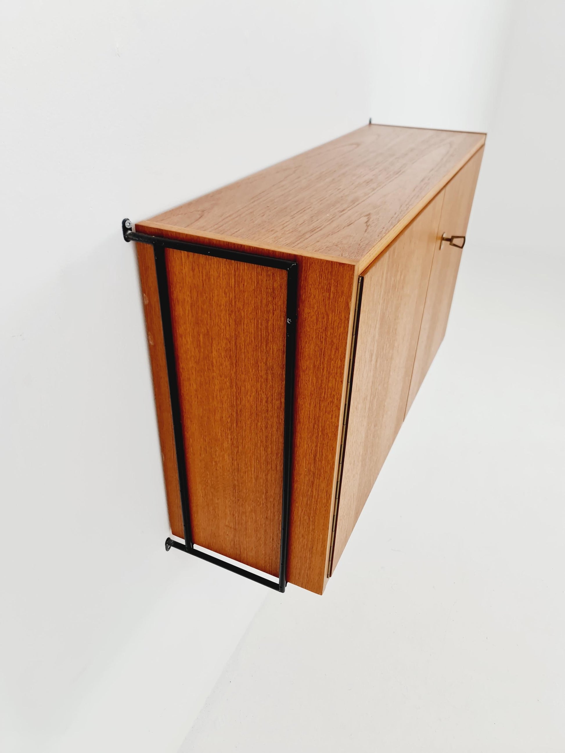 Mid century German teak hanging Cabinet, sideboard By Omnia , 1960s