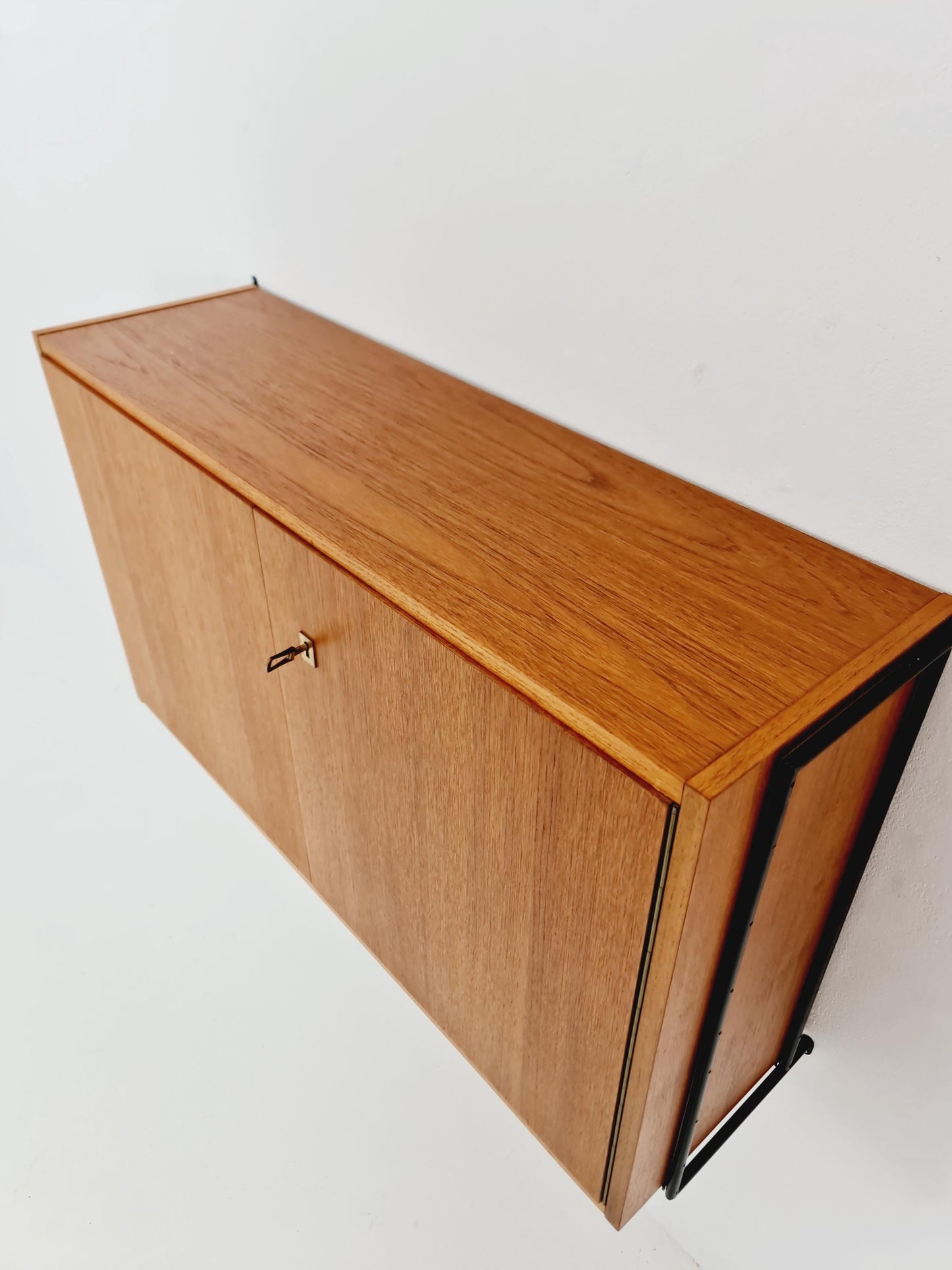 Mid century German teak hanging Cabinet, sideboard By Omnia , 1960s