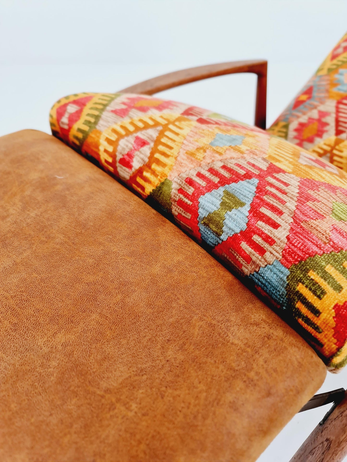 Rare Danish Teak loungeChair with foot Rest ,1950s