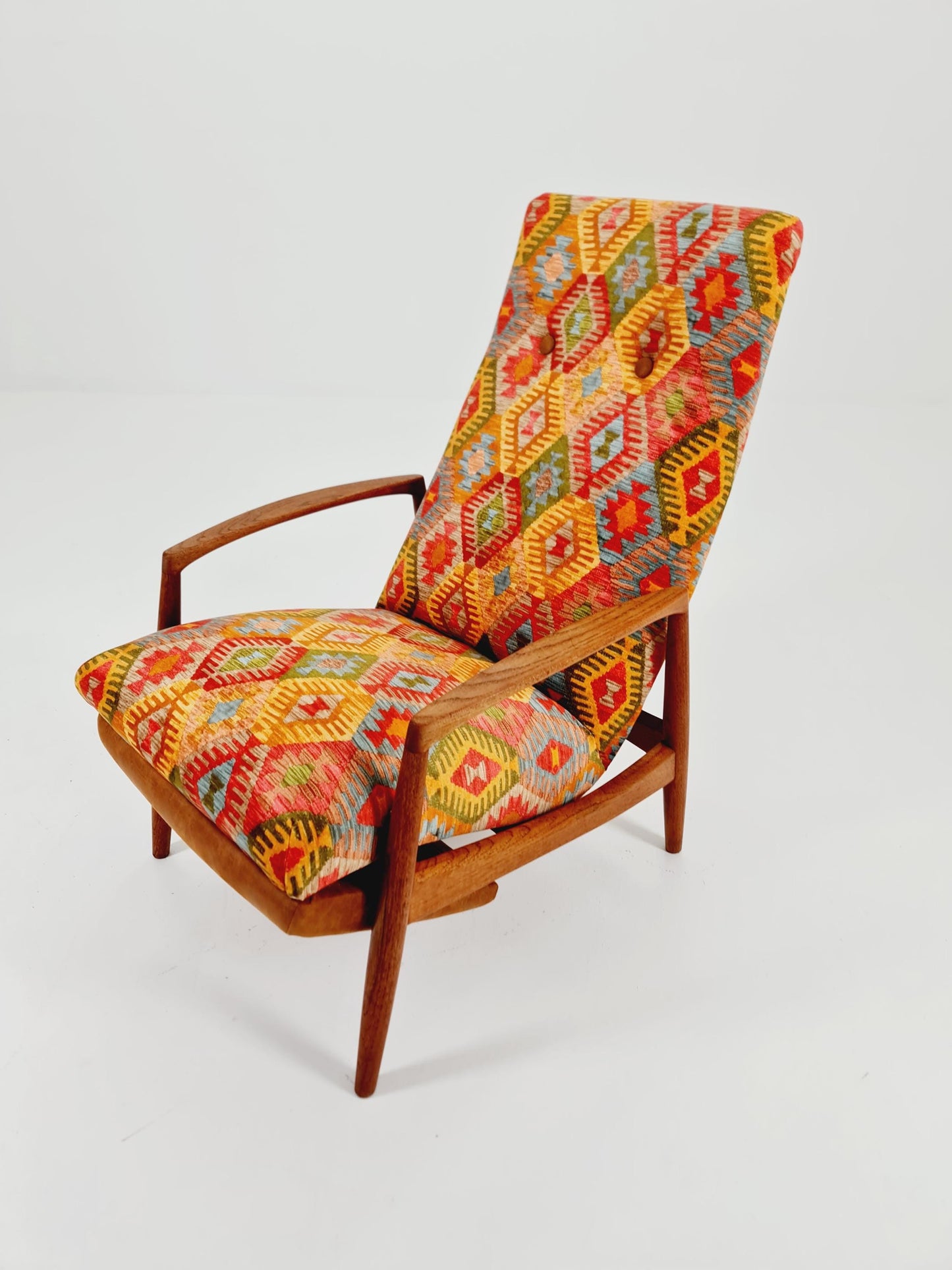 Rare Danish Teak loungeChair with foot Rest ,1950s