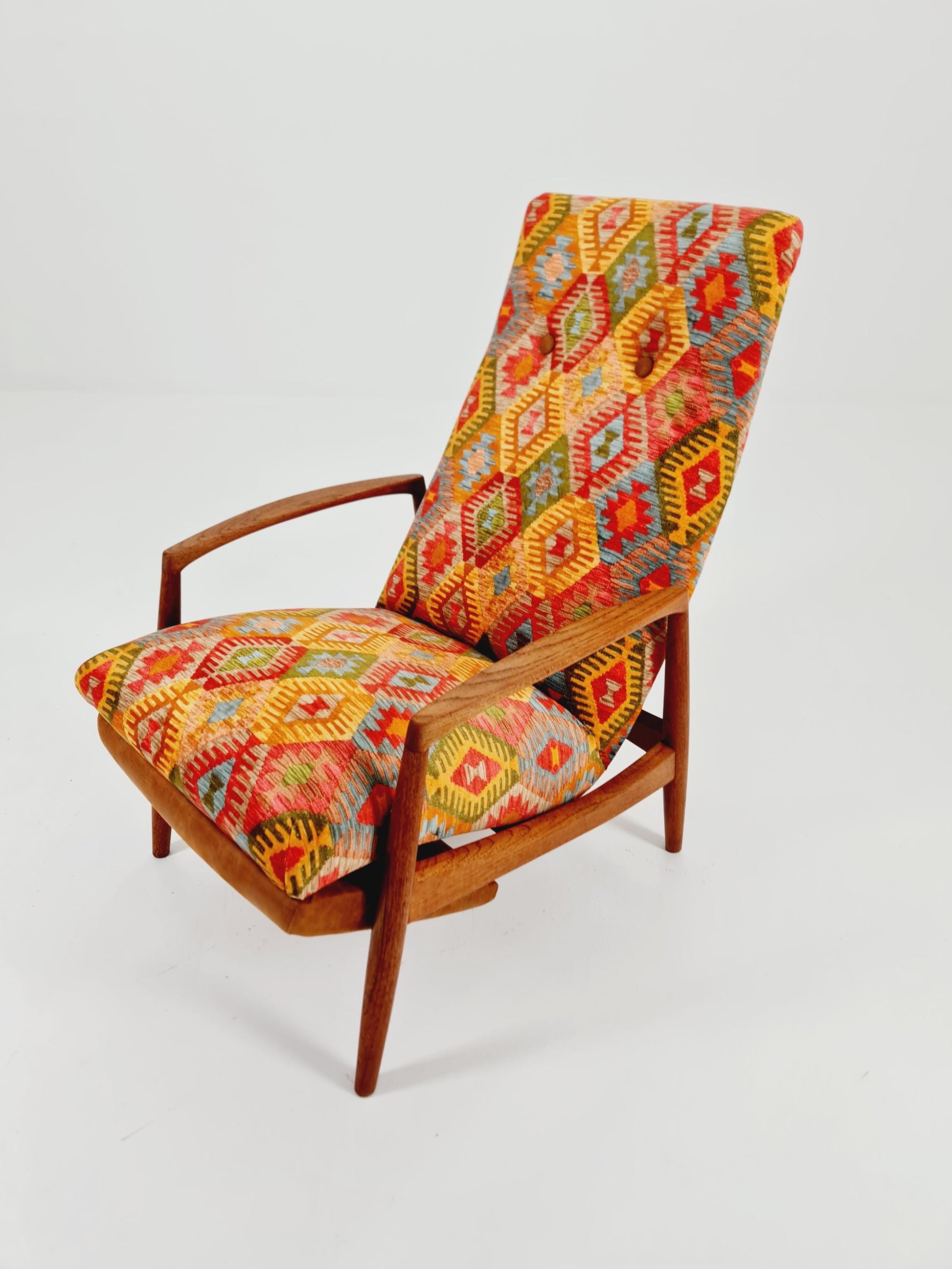 Rare Danish Teak loungeChair with foot Rest ,1950s