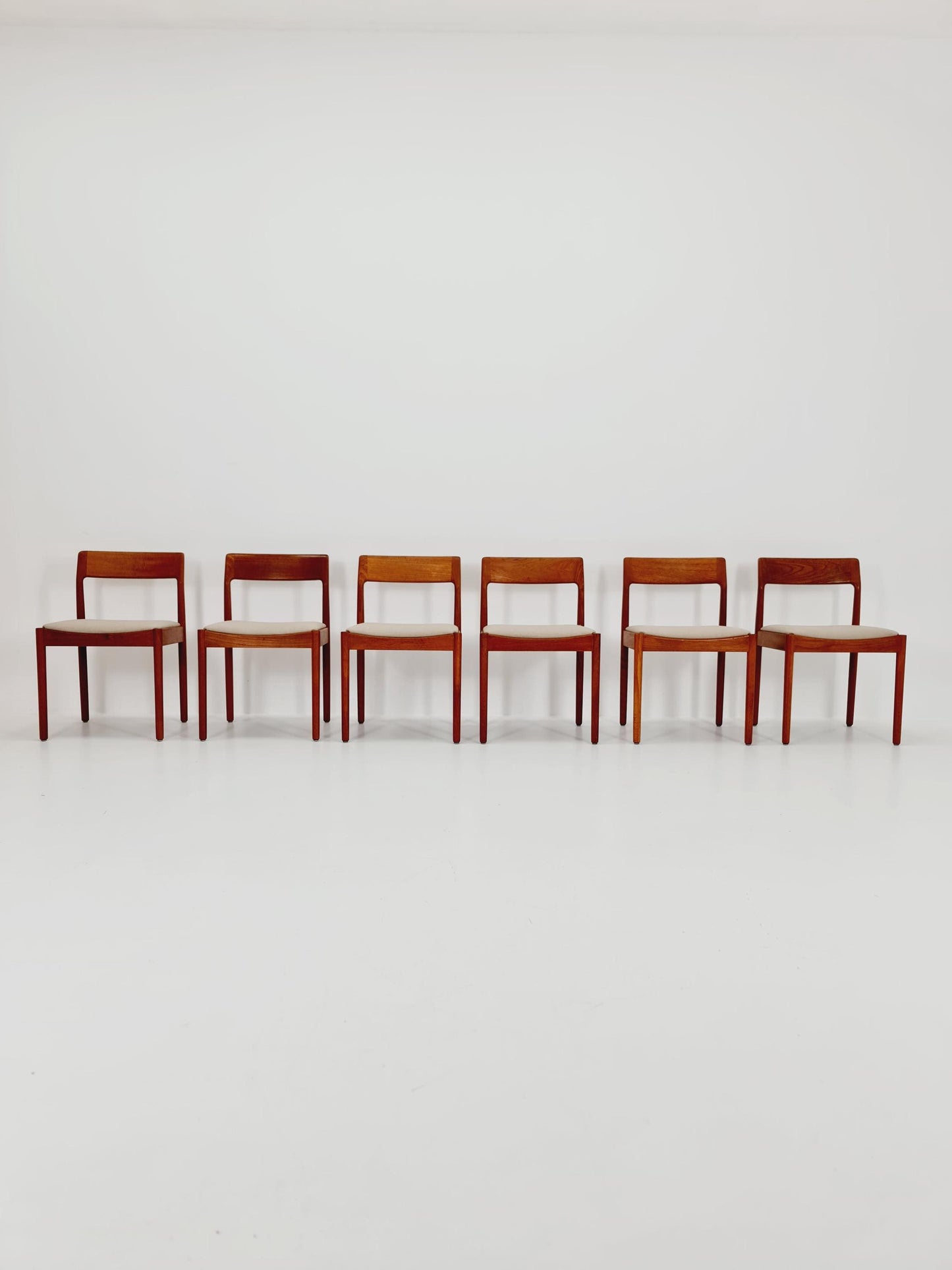 Danish teak dining chairs by Johannes Norgaard 1960s, set of 6