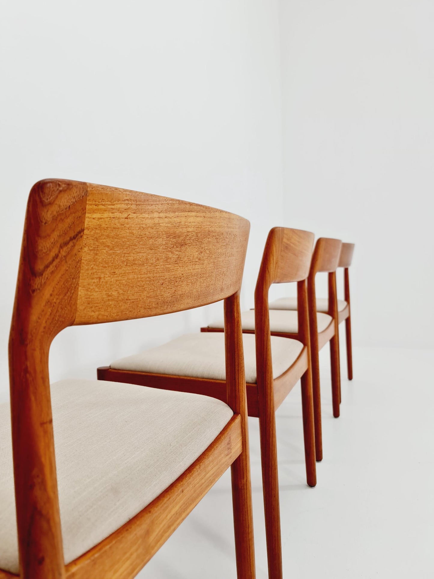 Danish teak dining chairs by Johannes Norgaard 1960s, set of 6