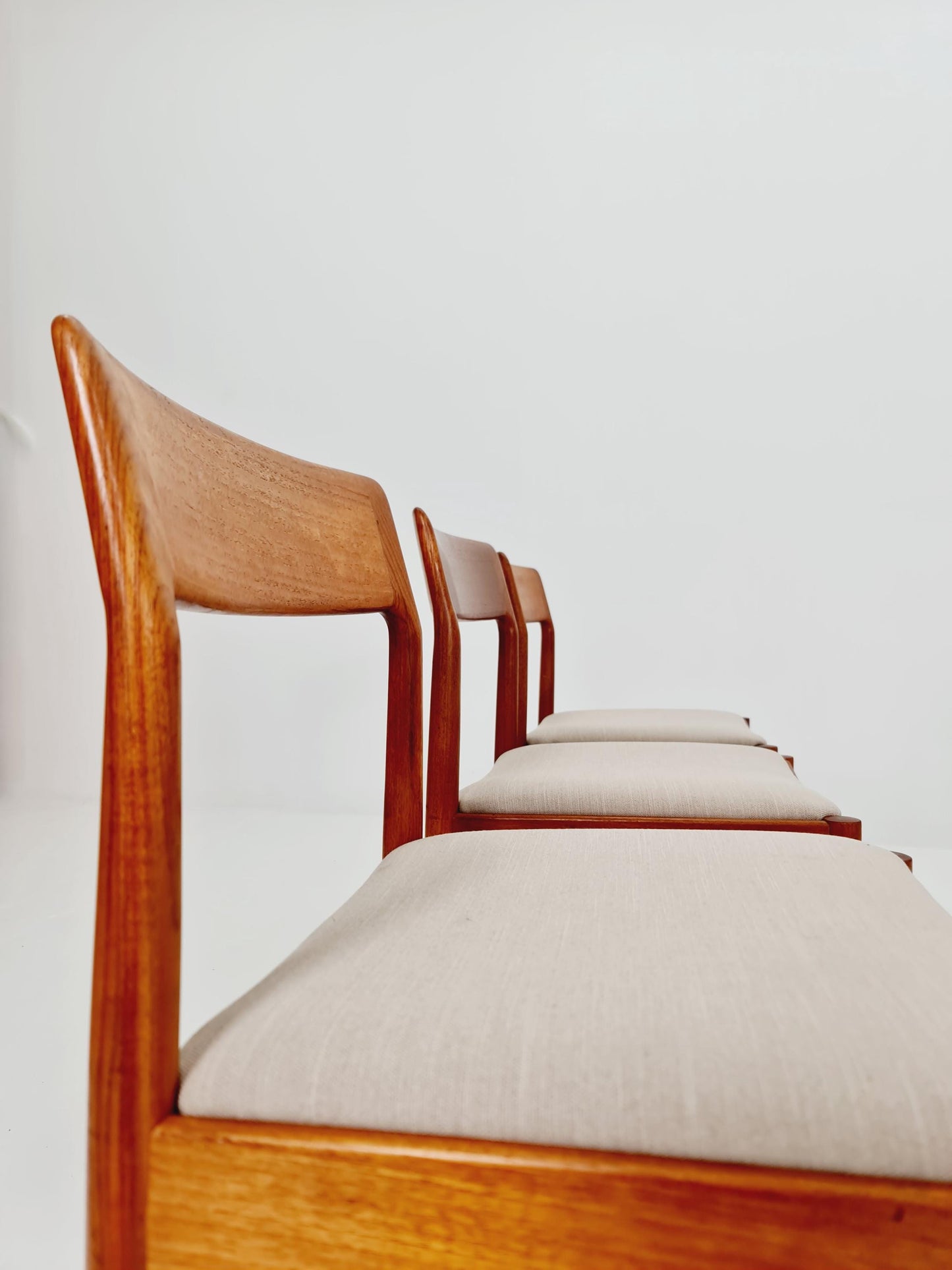 Danish teak dining chairs by Johannes Norgaard 1960s, set of 6