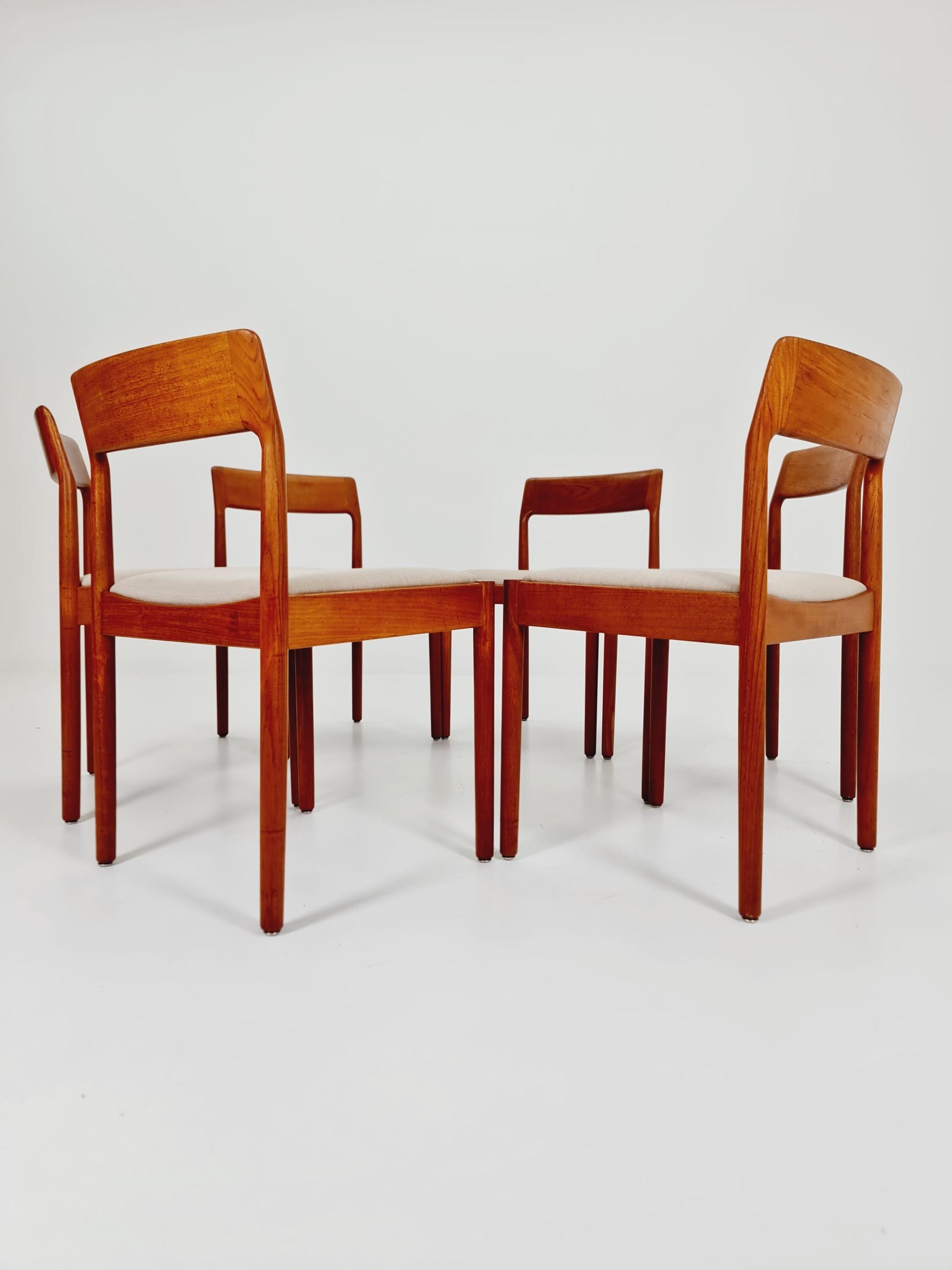 Danish teak dining chairs by Johannes Norgaard 1960s, set of 6