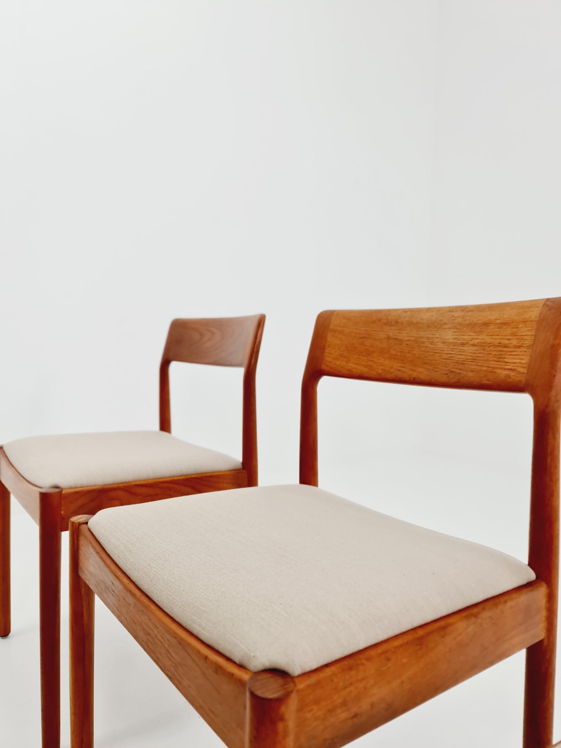 Danish teak dining chairs by Johannes Norgaard 1960s, set of 6