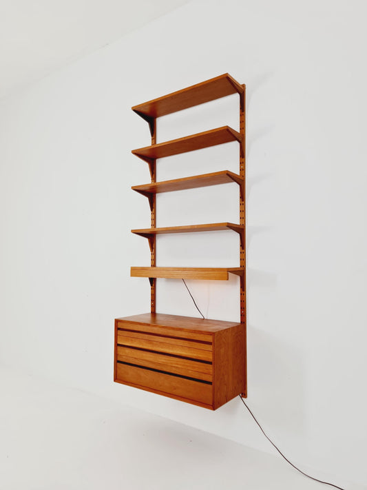 Mid century Danish Teak Wall Unit by Poul Cadovius for Cado, Denmark, 1960s