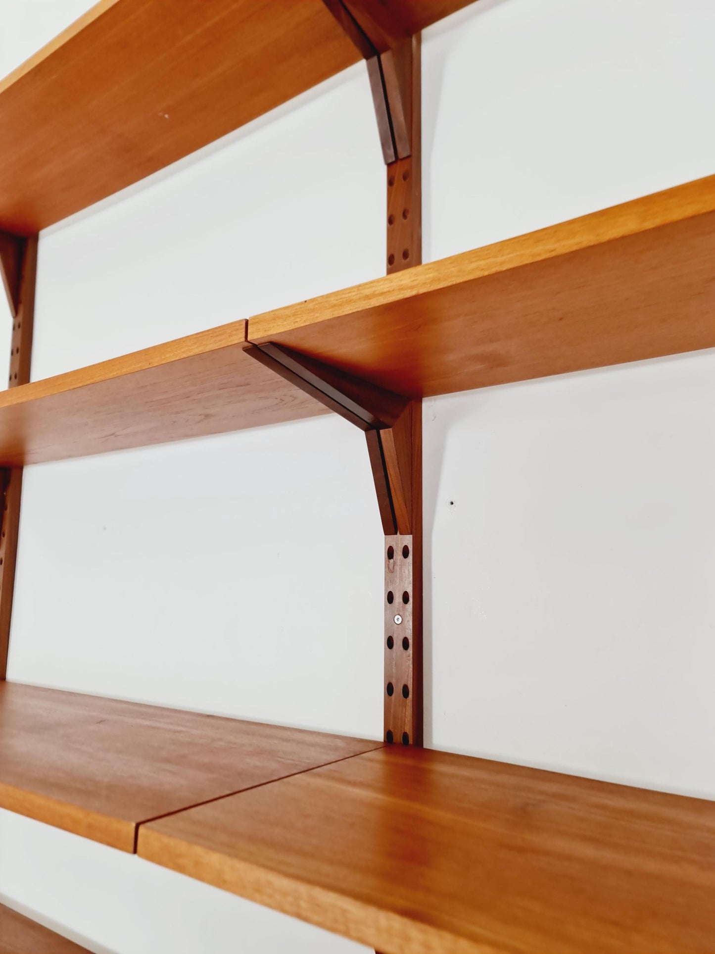 Midcentury Danish Teak Wall-Mounted Shelving Unit, by Royal for Poul Cadovius, 1960s