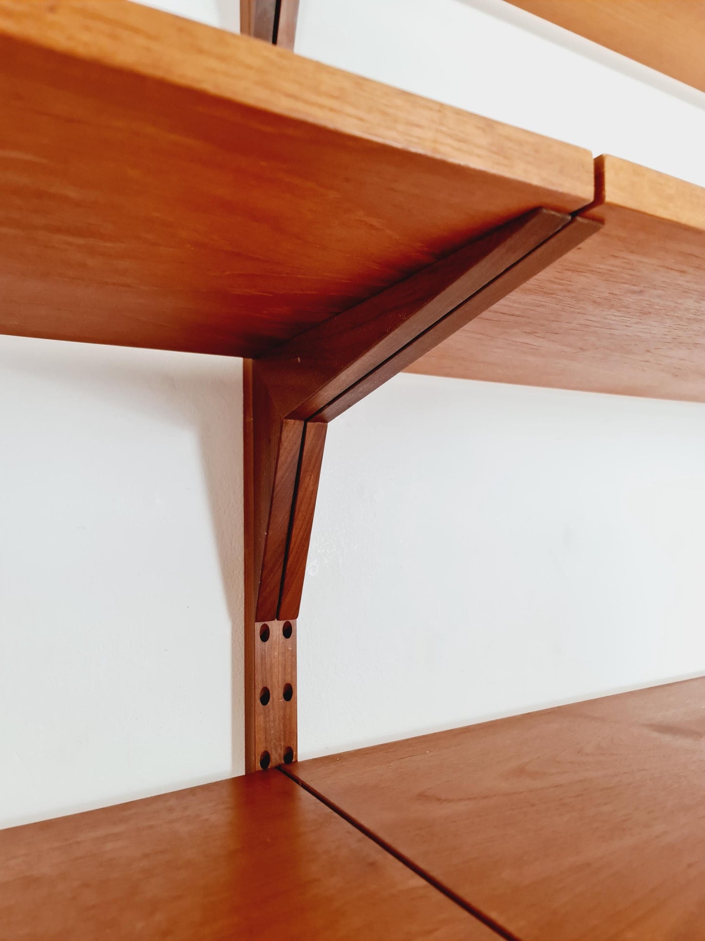 Midcentury Danish Teak Wall-Mounted Shelving Unit, by Royal for Poul Cadovius, 1960s