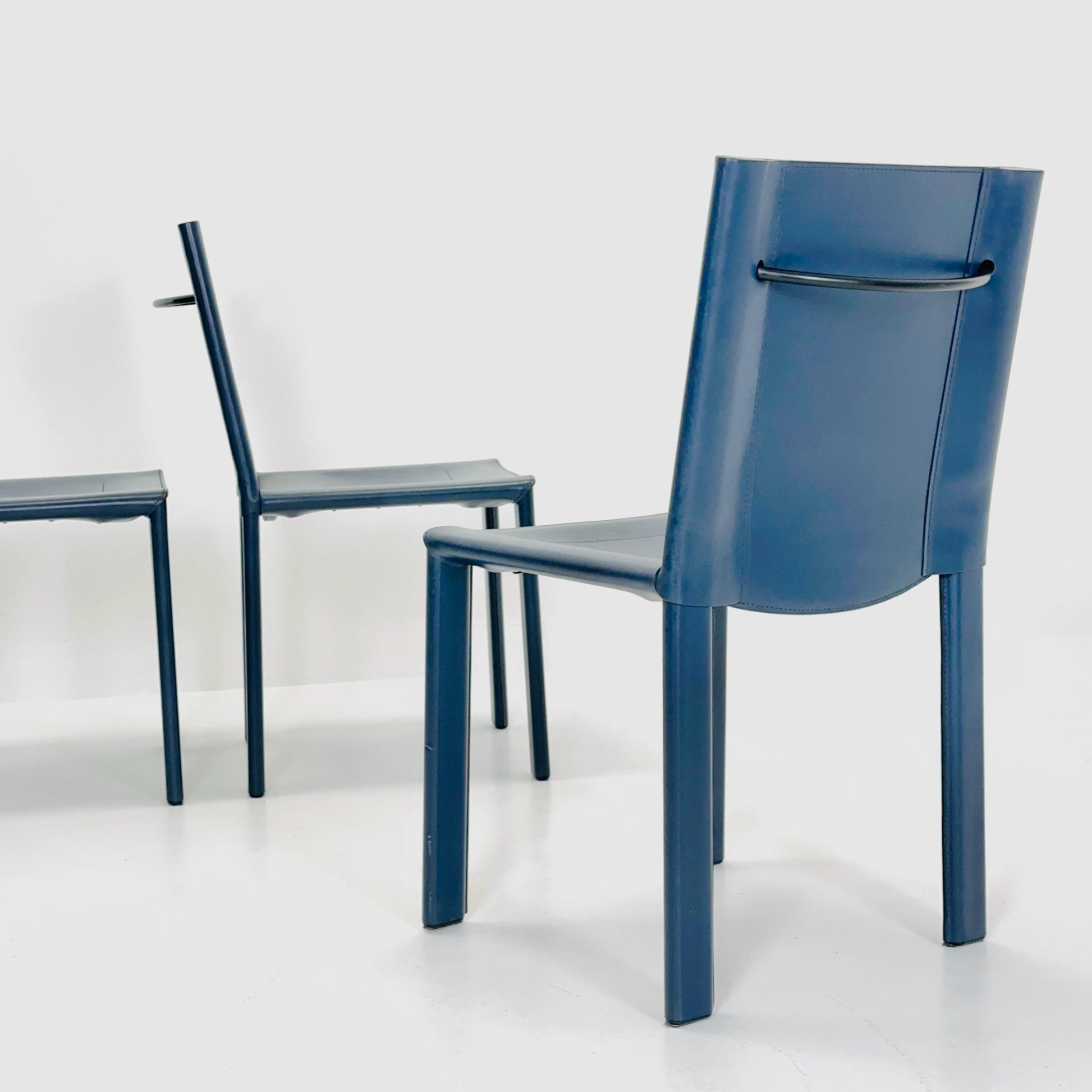 Set of 4 Mid-Century Coral Dining Chairs by Carlo Bartoli for Matteo Grassi Italy 1980s