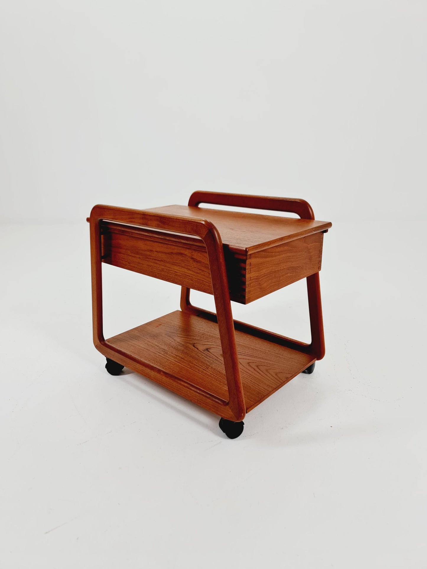 Vintage mid century danish trolley in solid teak/ bar cart By Salling Stolefabrik, 1960s