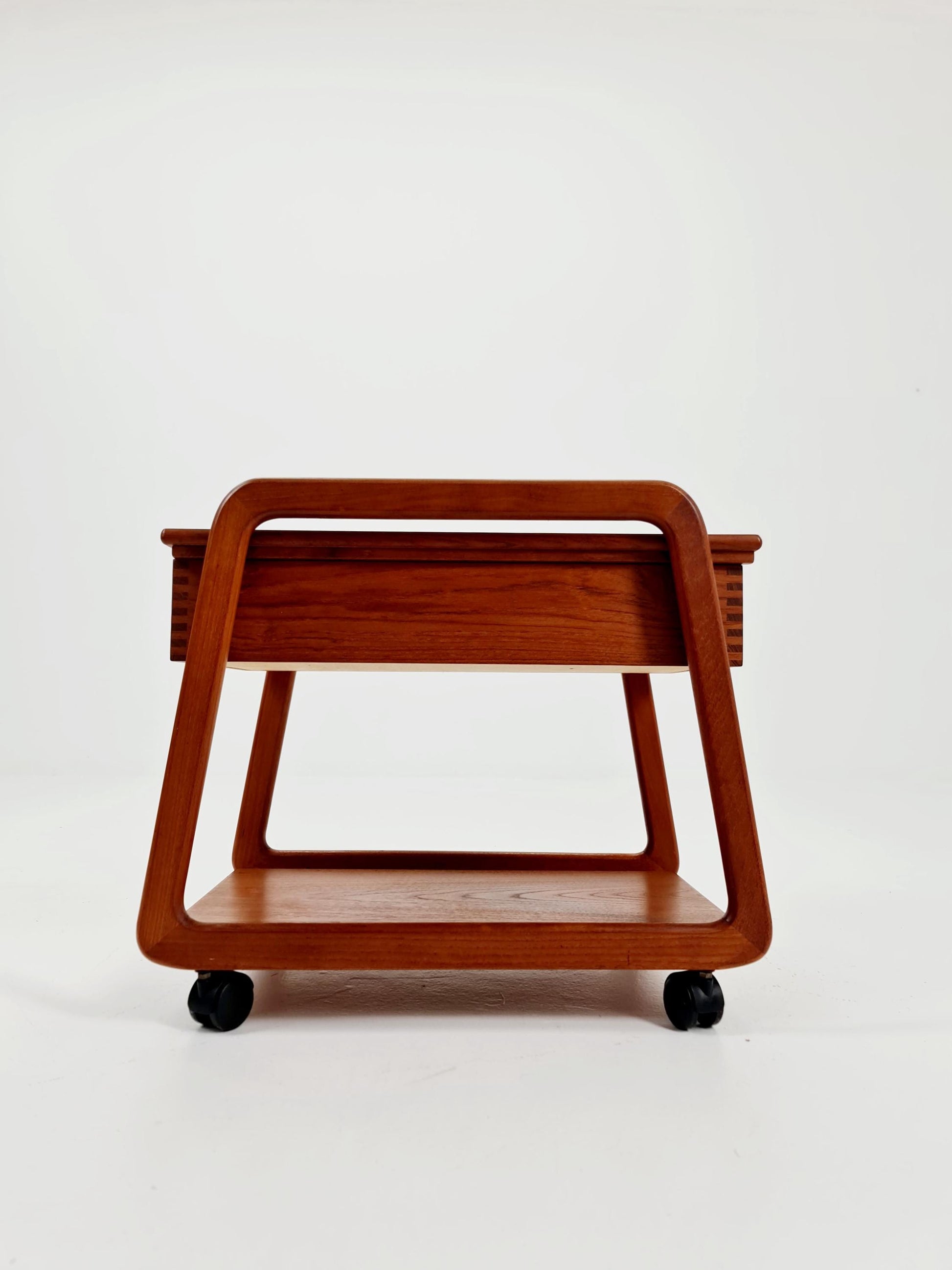 Vintage mid century danish trolley in solid teak/ bar cart By Salling Stolefabrik, 1960s