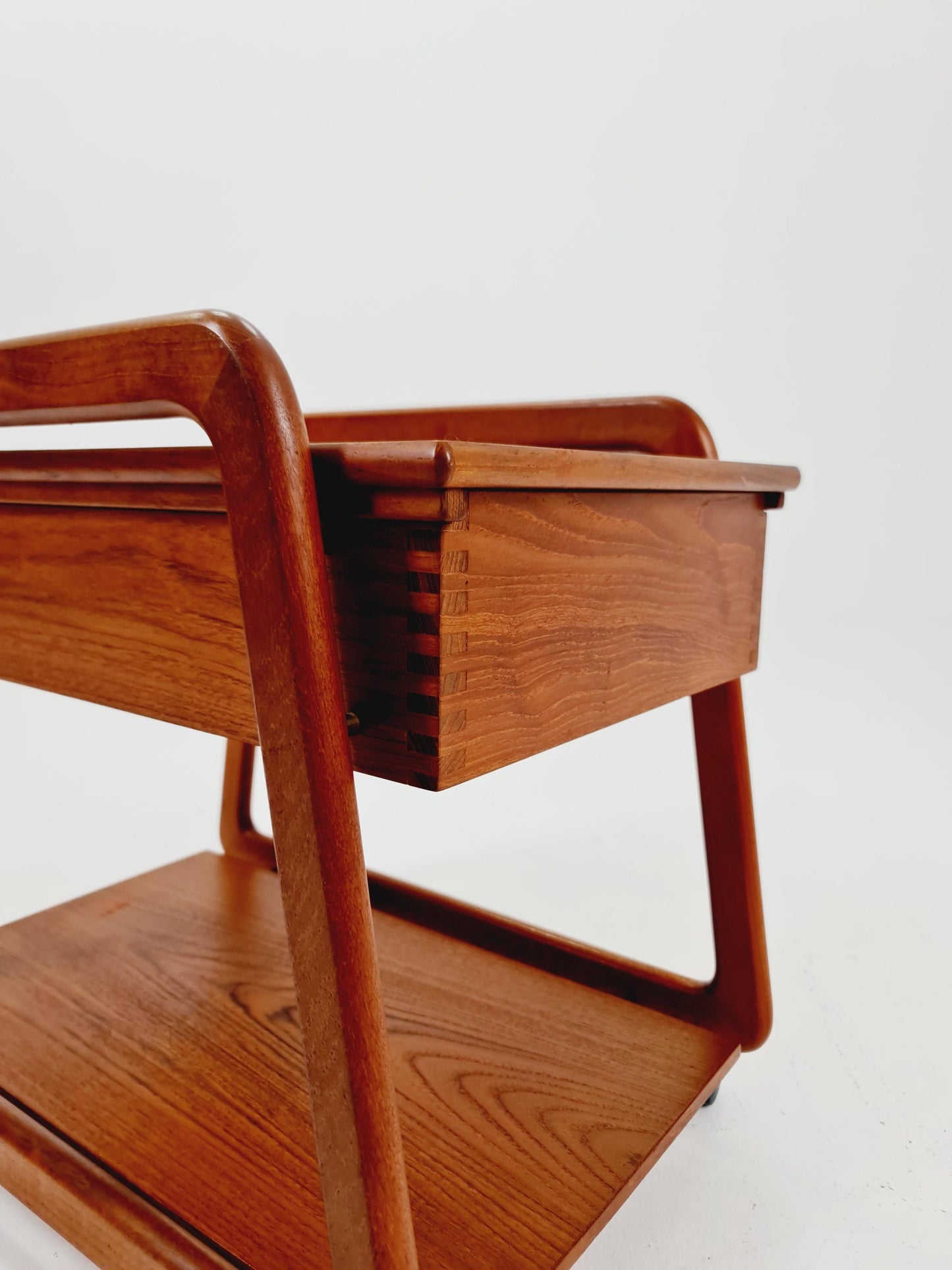 Vintage mid century danish trolley in solid teak/ bar cart By Salling Stolefabrik, 1960s