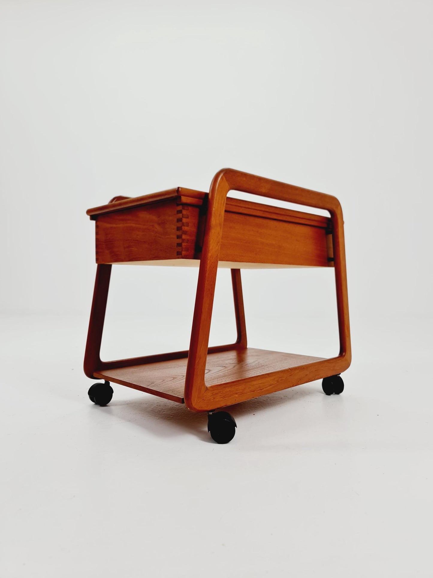 Vintage mid century danish trolley in solid teak/ bar cart By Salling Stolefabrik, 1960s