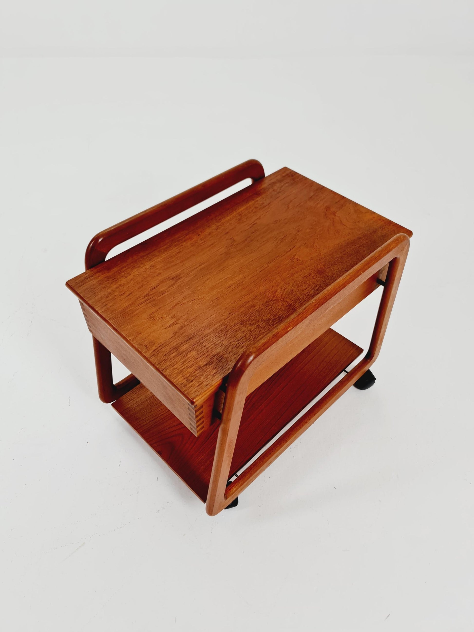 Vintage mid century danish trolley in solid teak/ bar cart By Salling Stolefabrik, 1960s