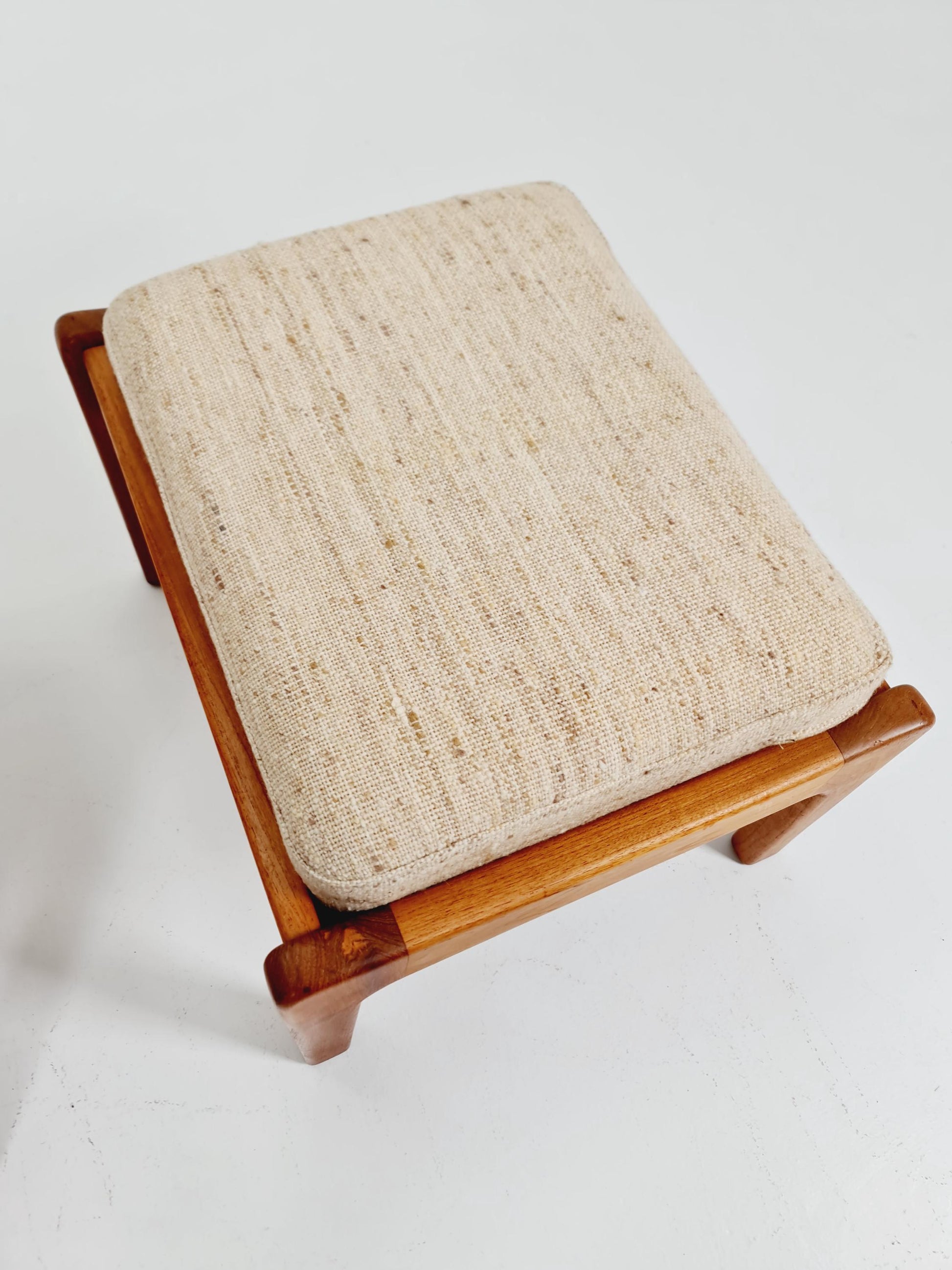 Mid-century Rare Danish Solid teak lounge chair with ottoman by Jens-Juul Christensen For JK Denmark 1960s