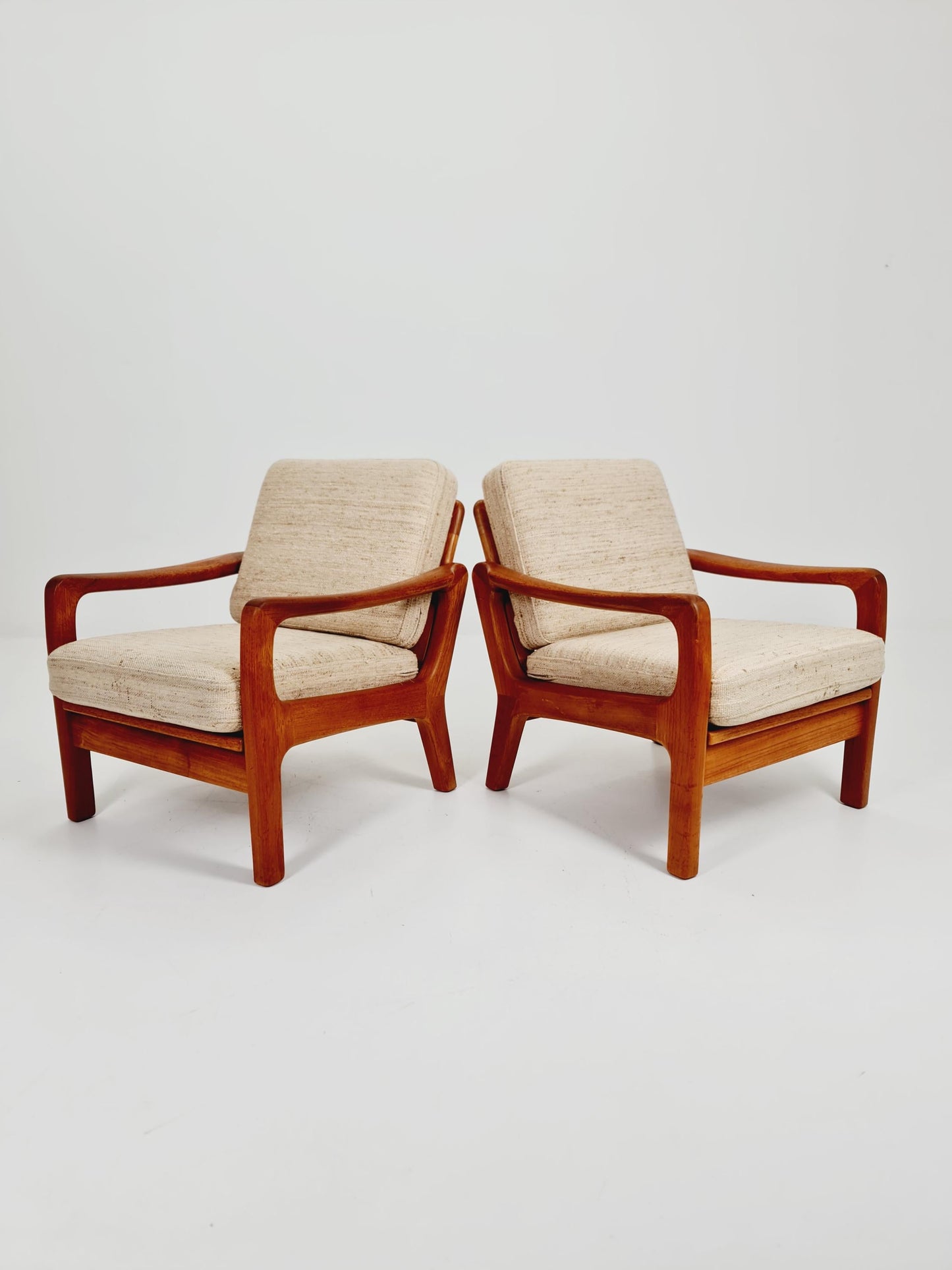 Mid century Danish easy lounge chairs by Juul Kristensen , 1970s, Set of 2