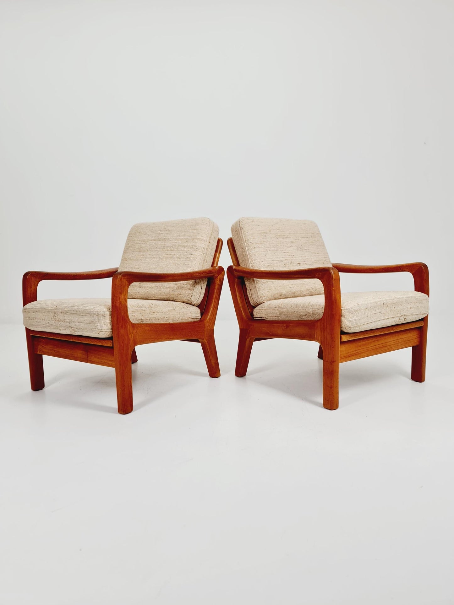 Mid century Danish easy lounge chairs by Juul Kristensen , 1970s, Set of 2