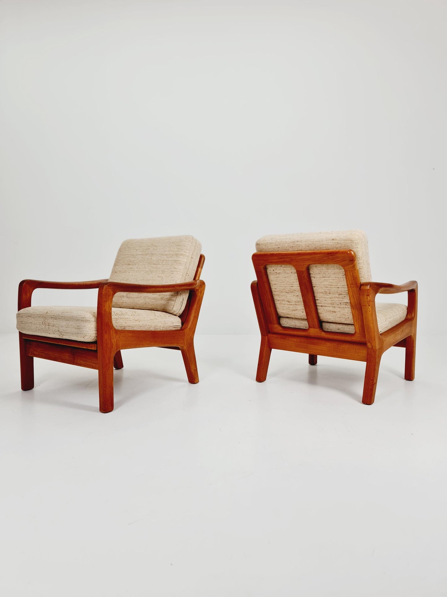 Mid century Danish easy lounge chairs by Juul Kristensen , 1970s, Set of 2