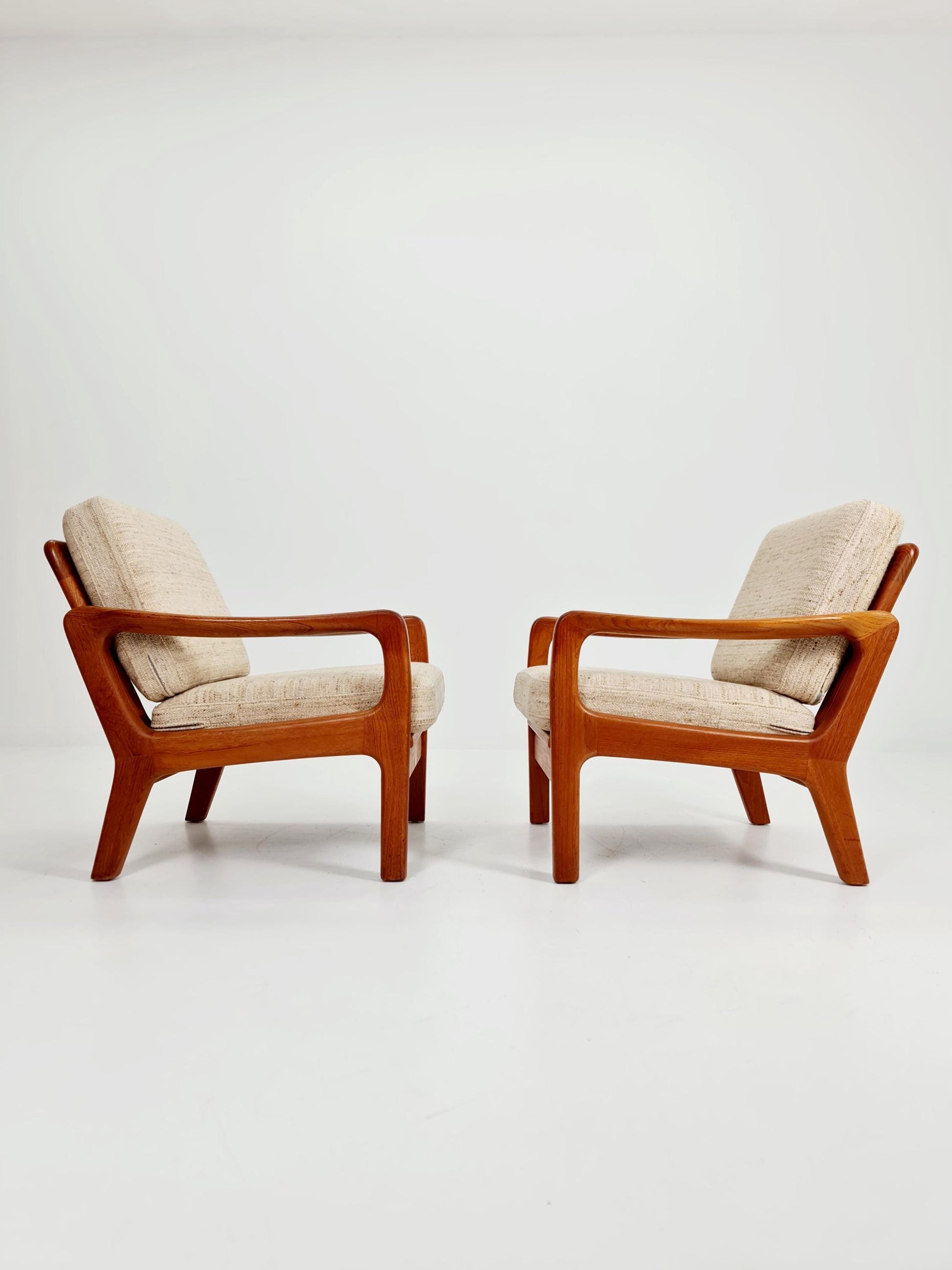 Mid century Danish easy lounge chairs by Juul Kristensen , 1970s, Set of 2