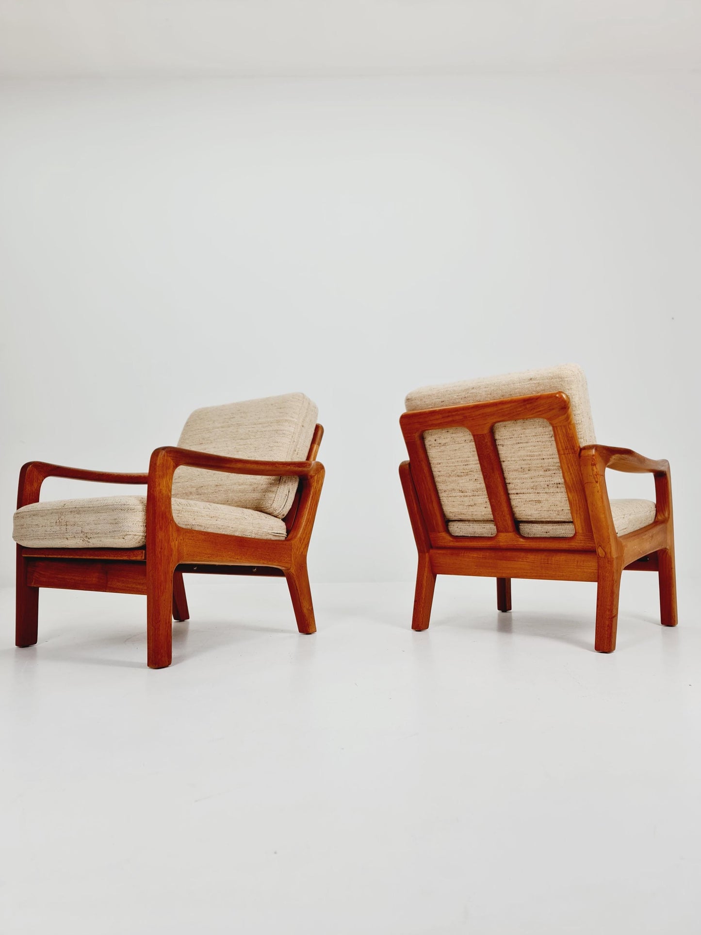 Mid century Danish easy lounge chairs by Juul Kristensen , 1970s, Set of 2