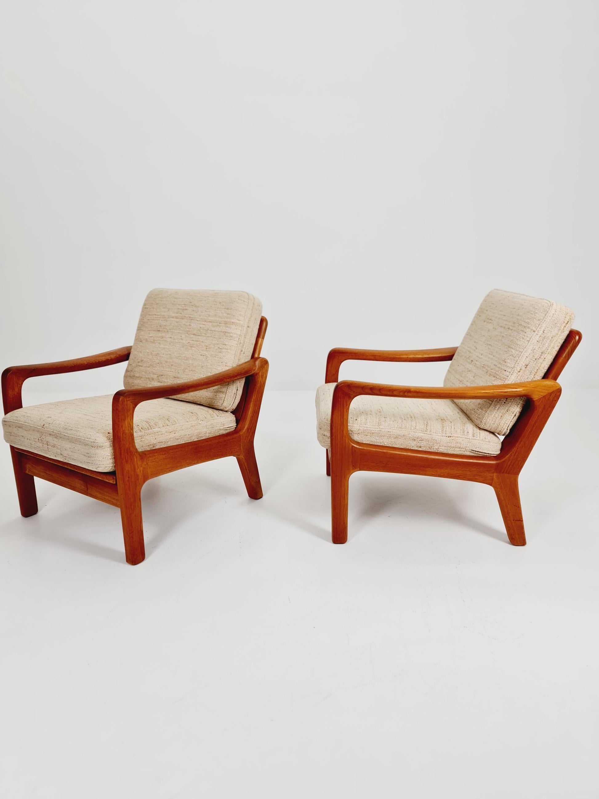 Mid century Danish easy lounge chairs by Juul Kristensen , 1970s, Set of 2