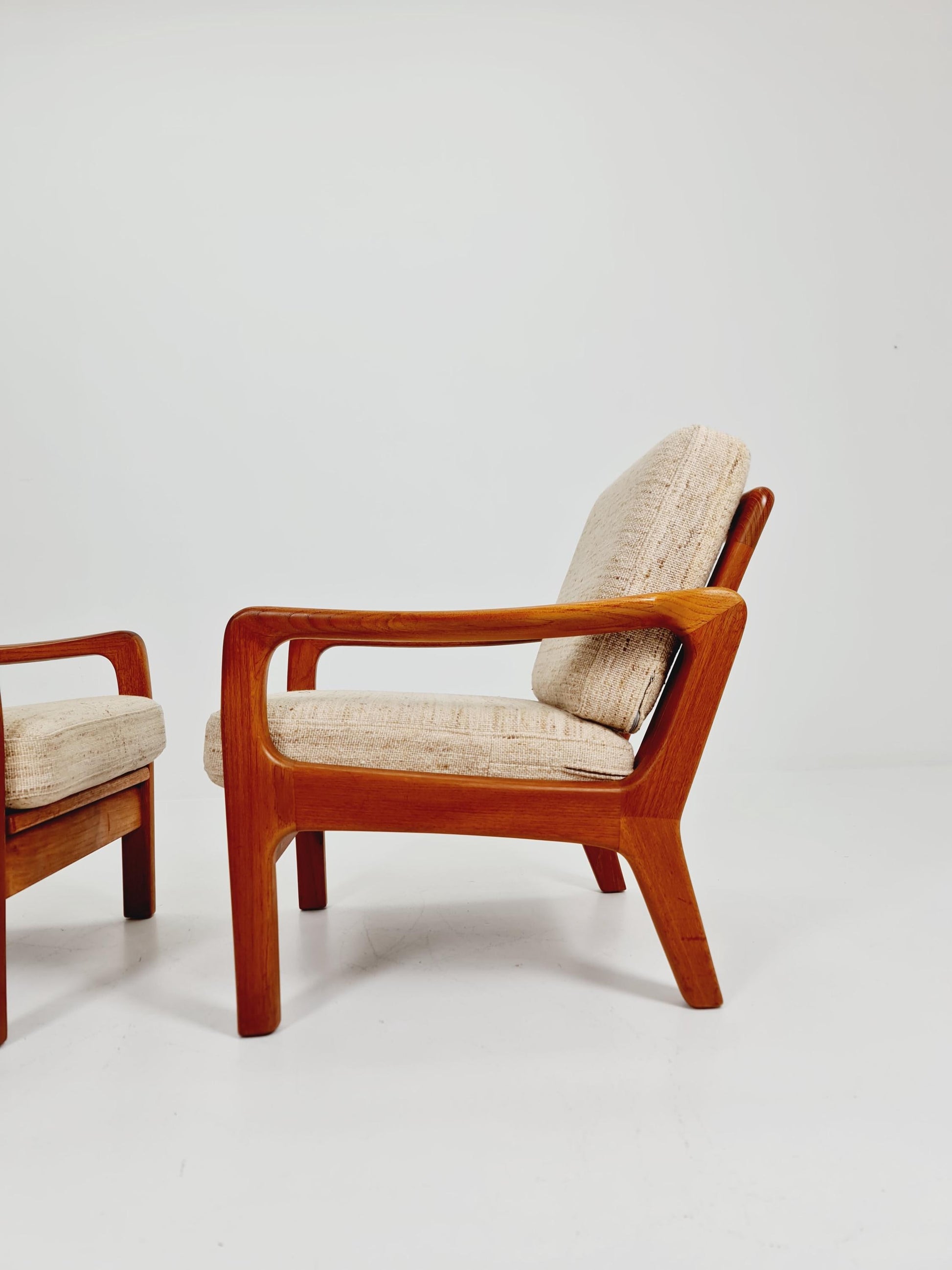 Mid century Danish easy lounge chairs by Juul Kristensen , 1970s, Set of 2