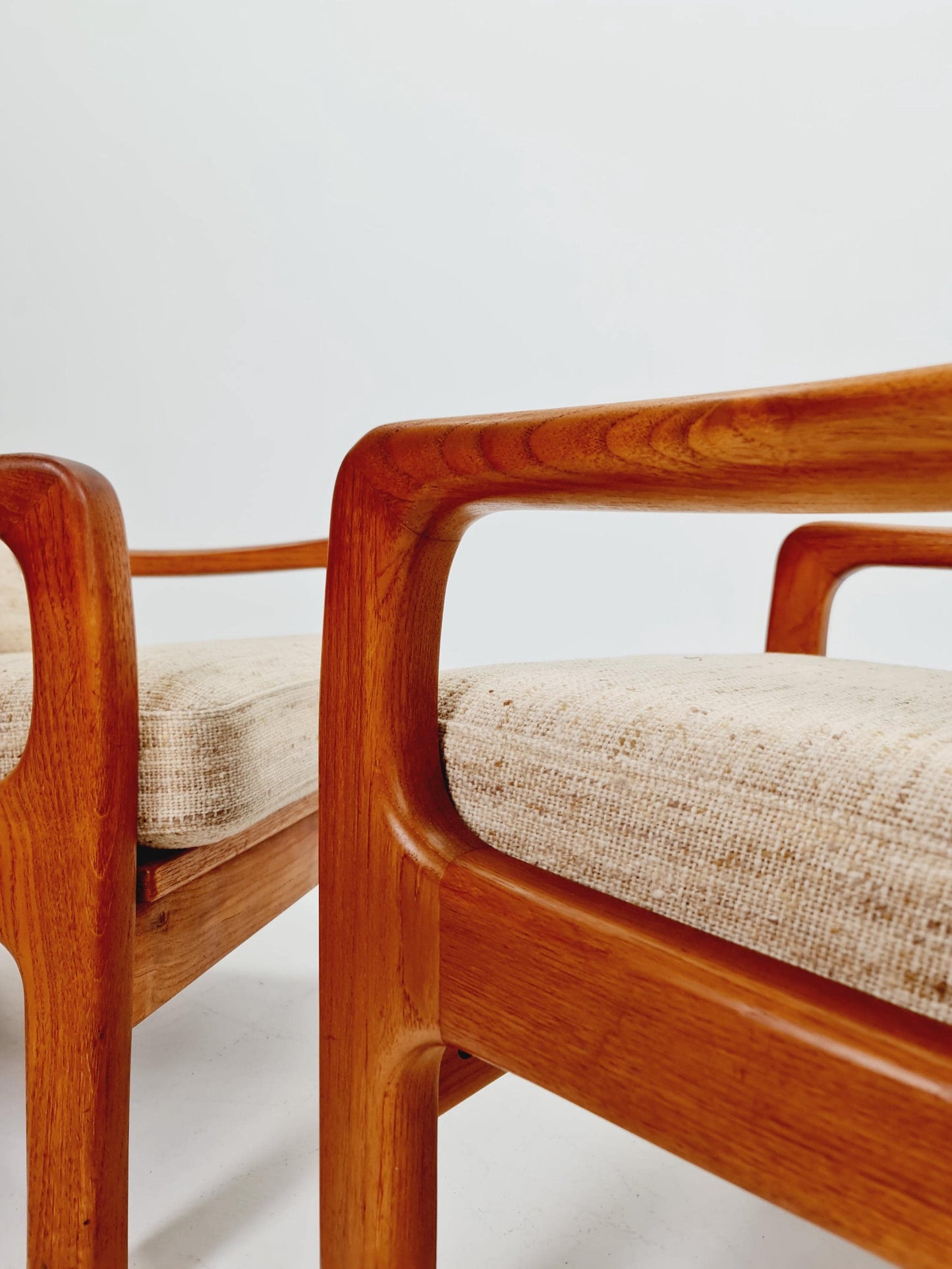 Mid century Danish easy lounge chairs by Juul Kristensen , 1970s, Set of 2