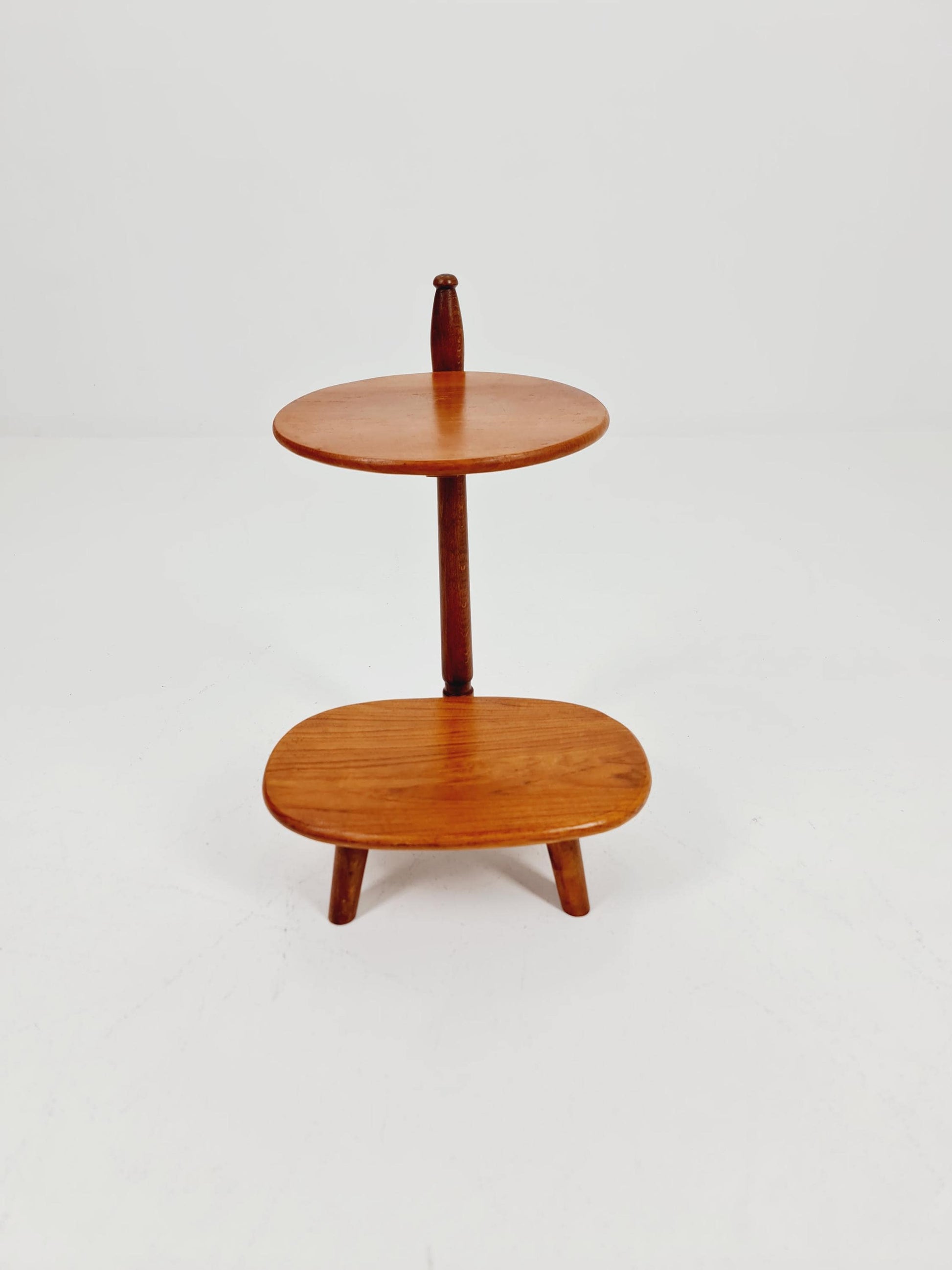 Vintage solid teak plant stand Denmark 1960