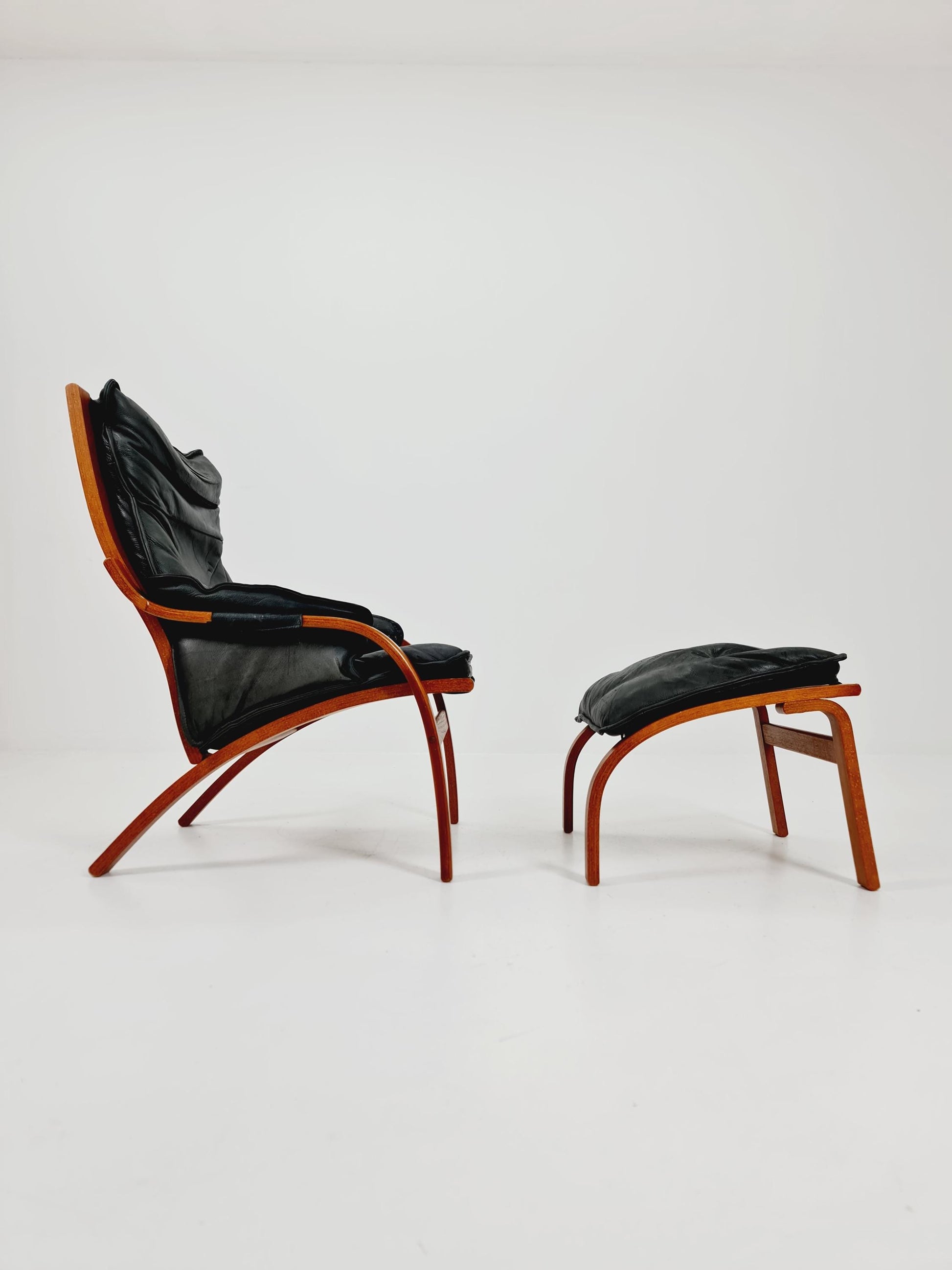 Mid century Armchair and foot stool By Swedese 1960