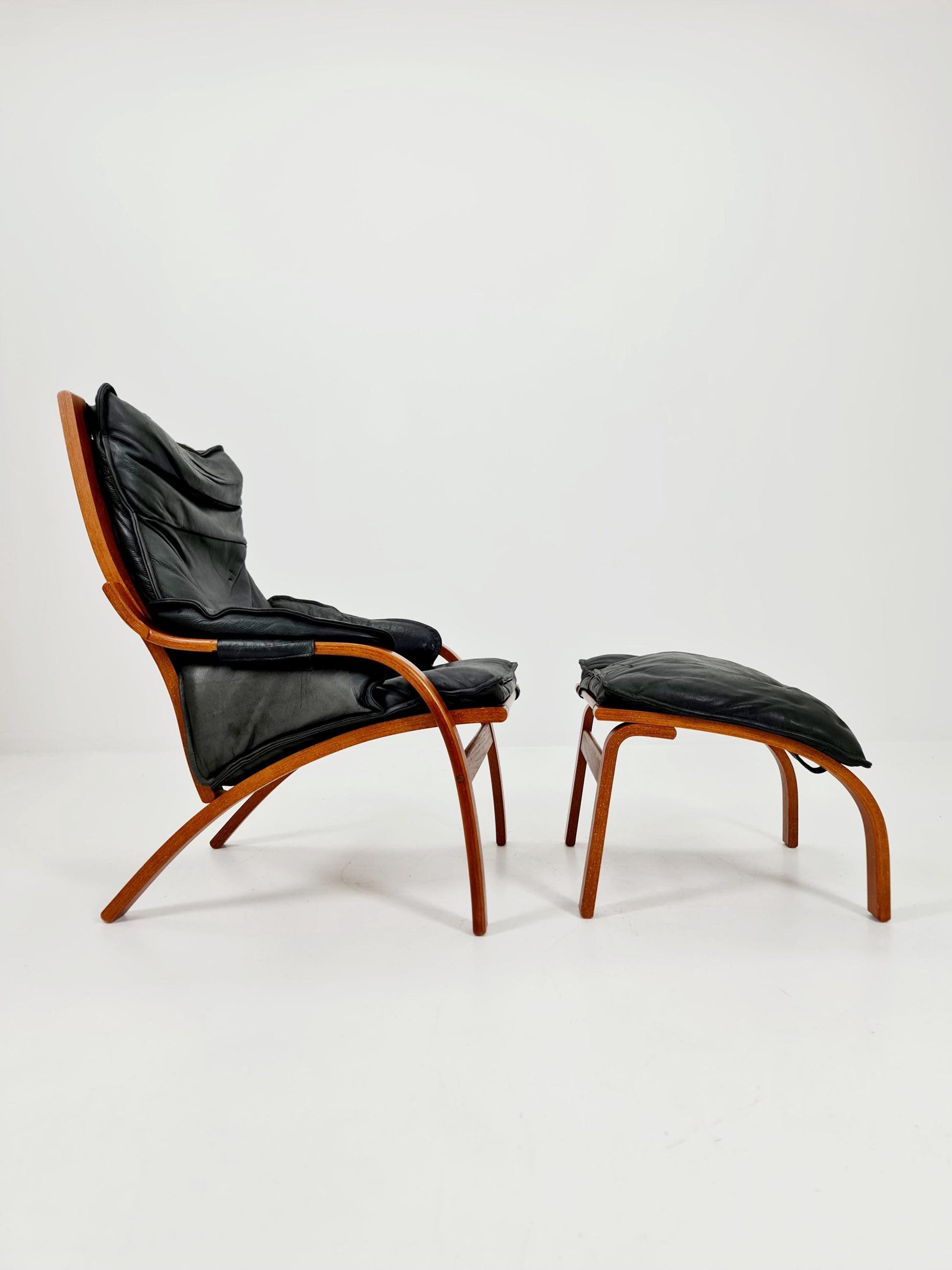 Mid century Armchair and foot stool By Swedese 1960