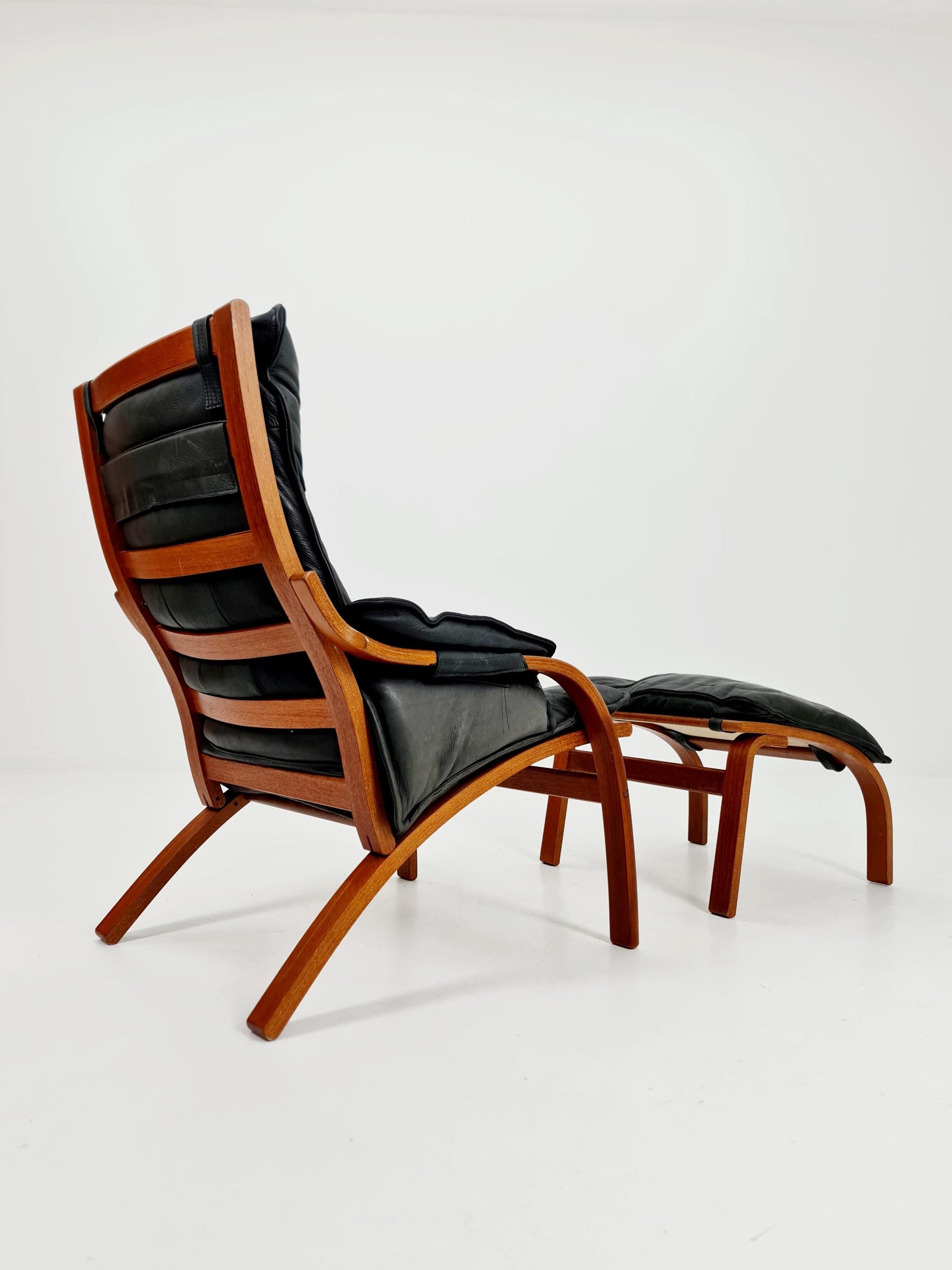 Mid century Armchair and foot stool By Swedese 1960