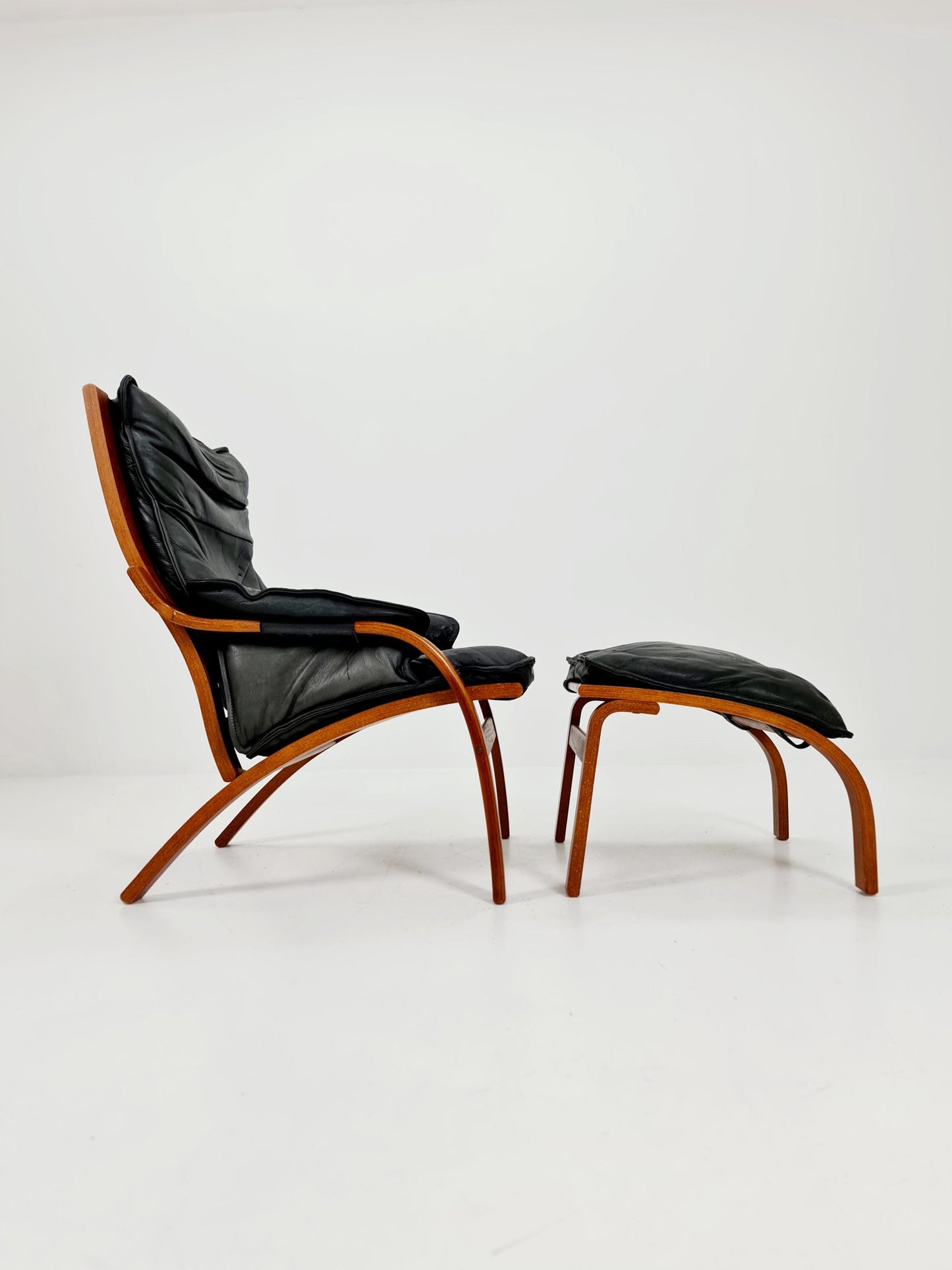 Mid century Armchair and foot stool By Swedese 1960