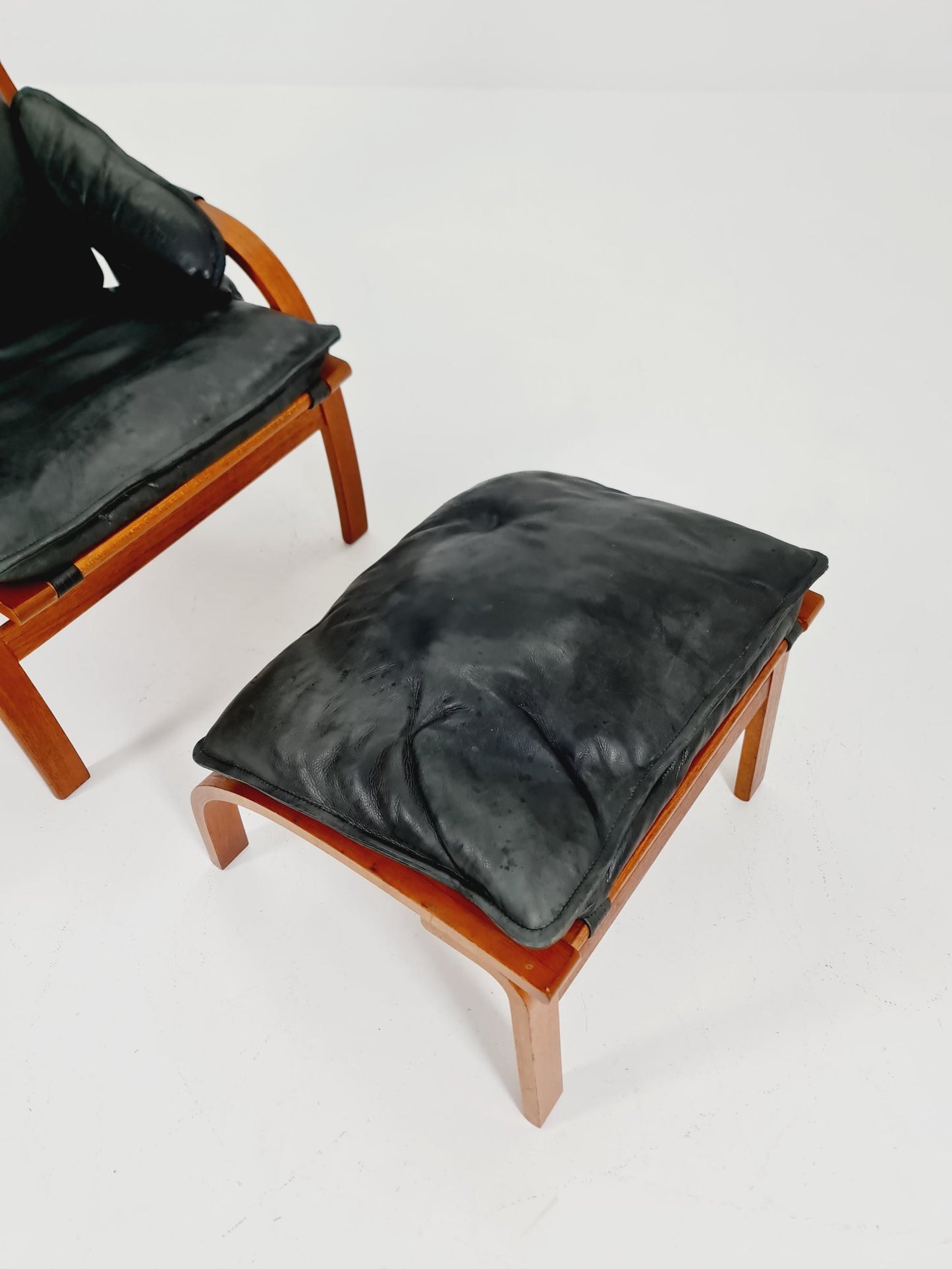 Mid century Armchair and foot stool By Swedese 1960
