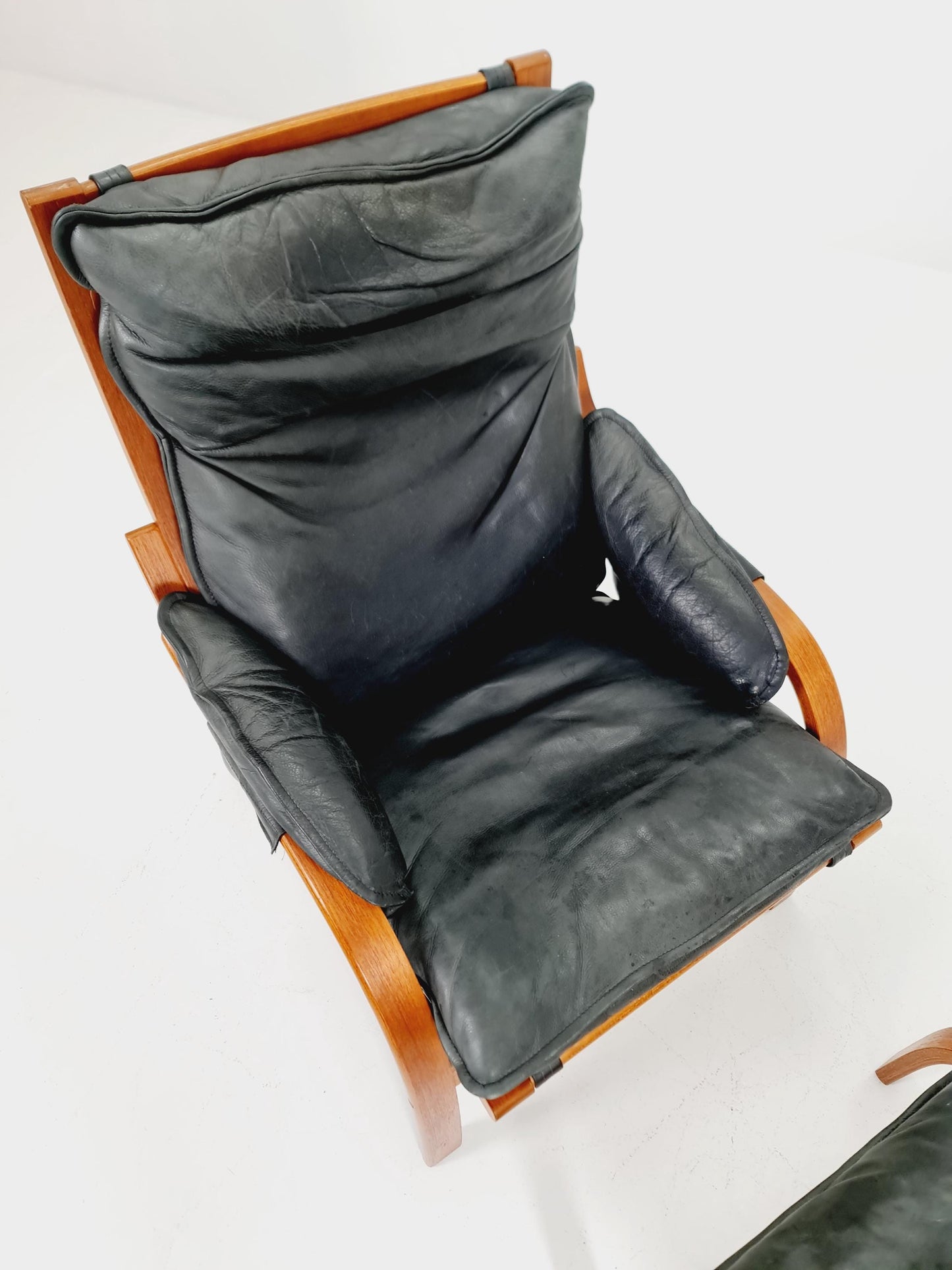 Mid century Armchair and foot stool By Swedese 1960