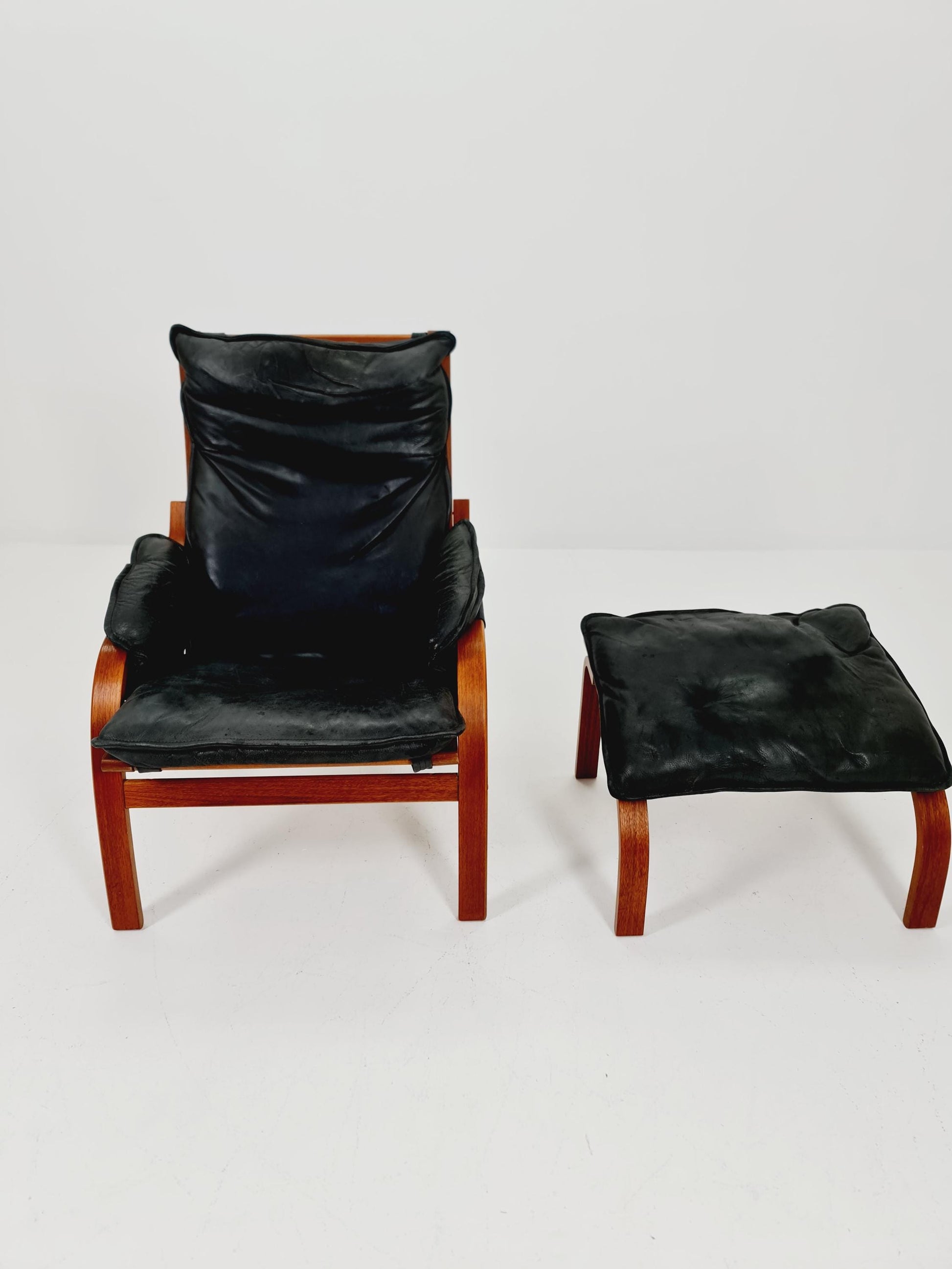 Mid century Armchair and foot stool By Swedese 1960