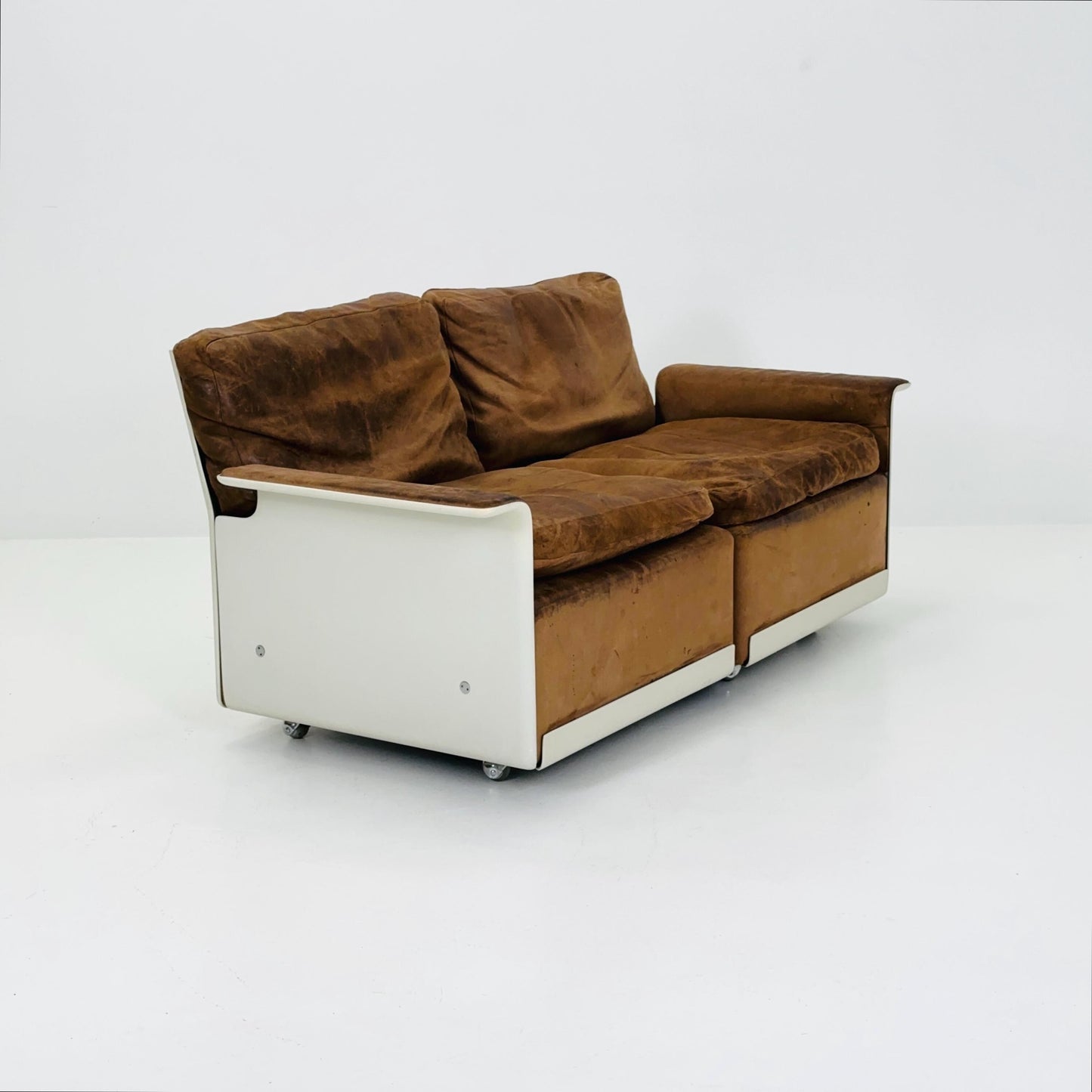 Mid century Ultra-Rare Space Age two seater sofa RZ62 by Dieter Rams for Vitsoe, 1960s Germany