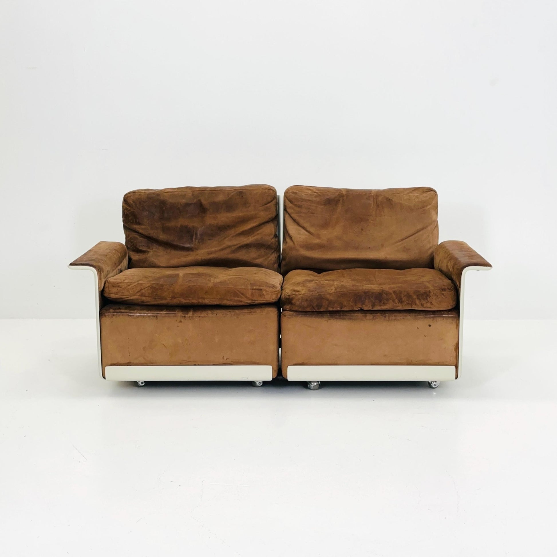 Mid century Ultra-Rare Space Age two seater sofa RZ62 by Dieter Rams for Vitsoe, 1960s Germany