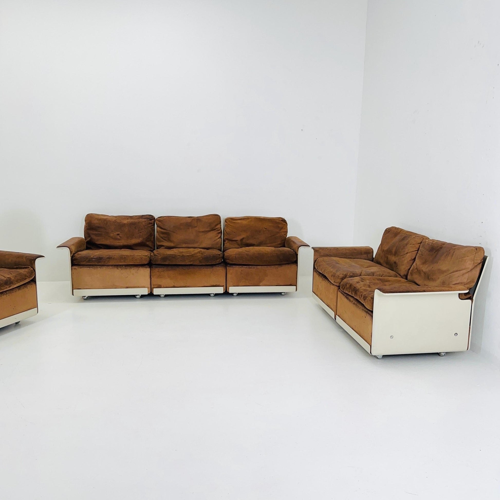 Mid century Ultra-Rare Space Age two seater sofa RZ62 by Dieter Rams for Vitsoe, 1960s Germany