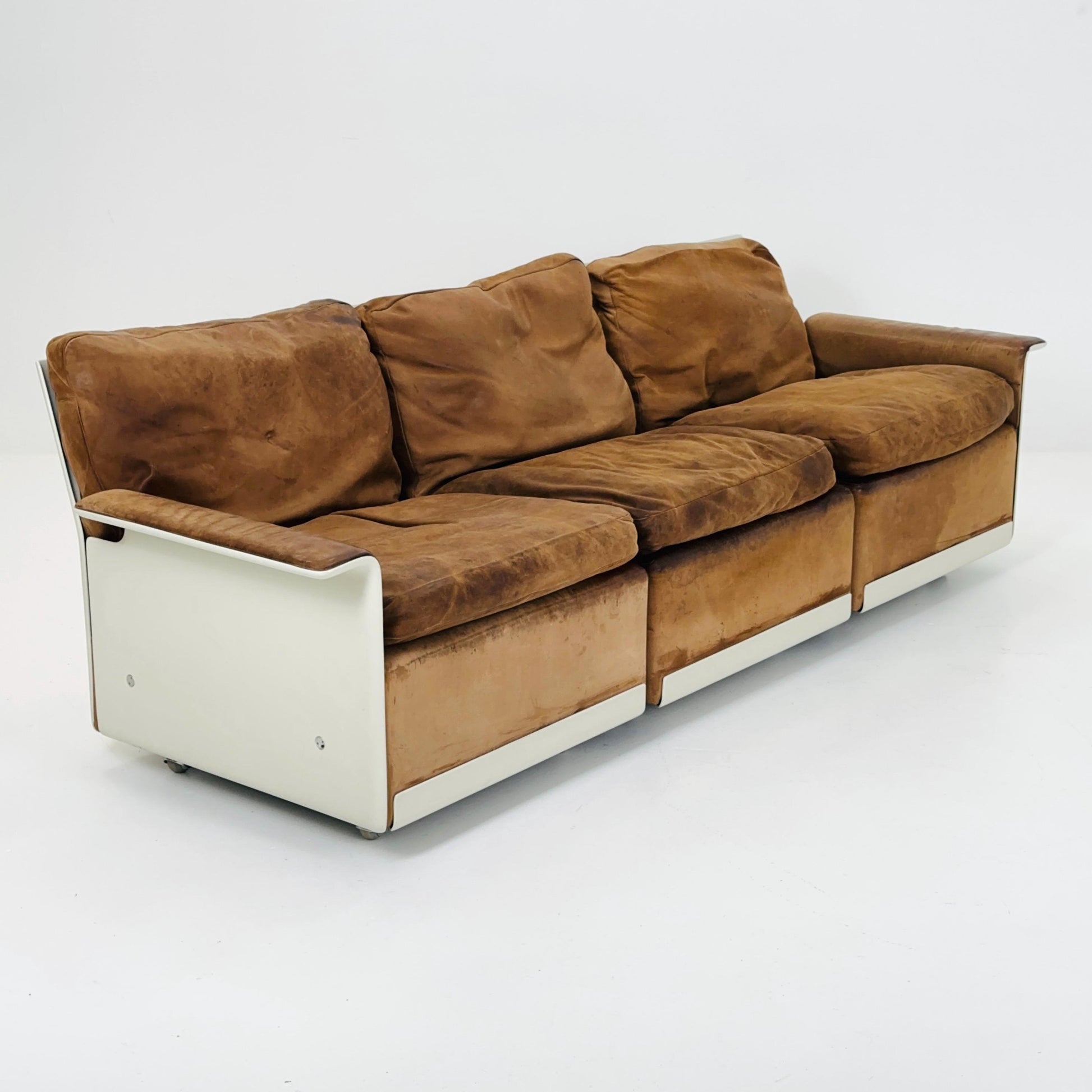 Mid century Ultra-Rare Space Age three seater sofa RZ62 by Dieter Rams for Vitsoe, 1960s Germany
