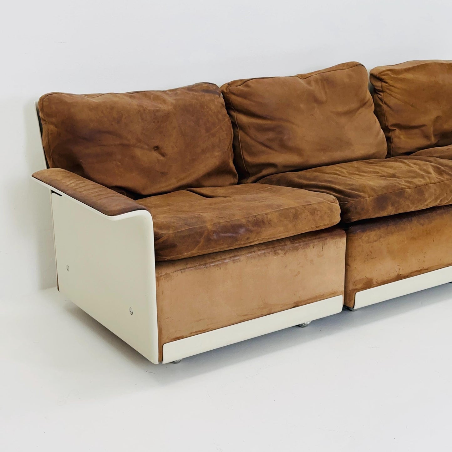 Mid century Ultra-Rare Space Age three seater sofa RZ62 by Dieter Rams for Vitsoe, 1960s Germany