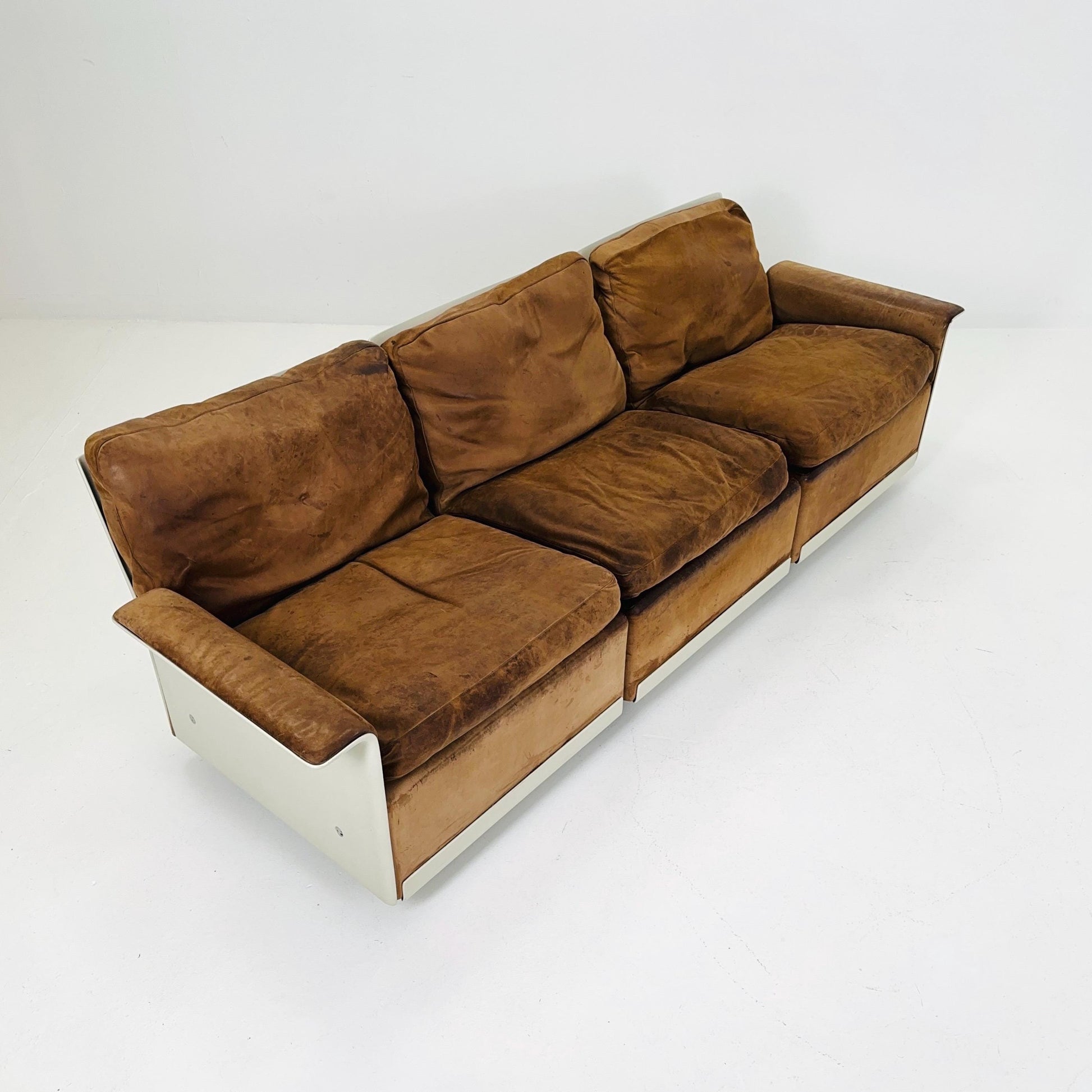 Mid century Ultra-Rare Space Age three seater sofa RZ62 by Dieter Rams for Vitsoe, 1960s Germany