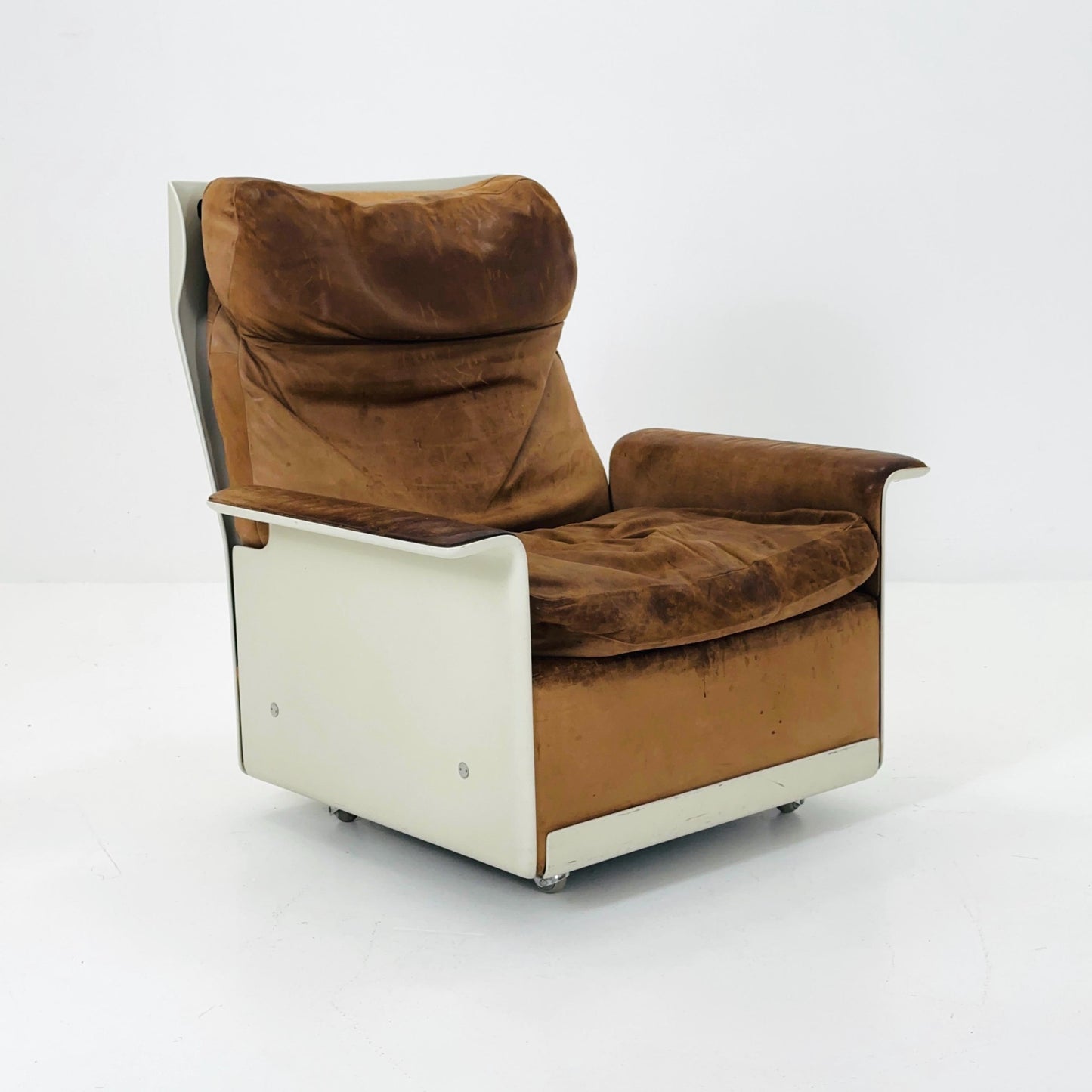 Complete Space Age Vintage Set by Dieter Rams for Vitsoe — 1960s Germany | Lounge Chair + 2-Seater + 3-Seater Sofa | Leather Alcantara