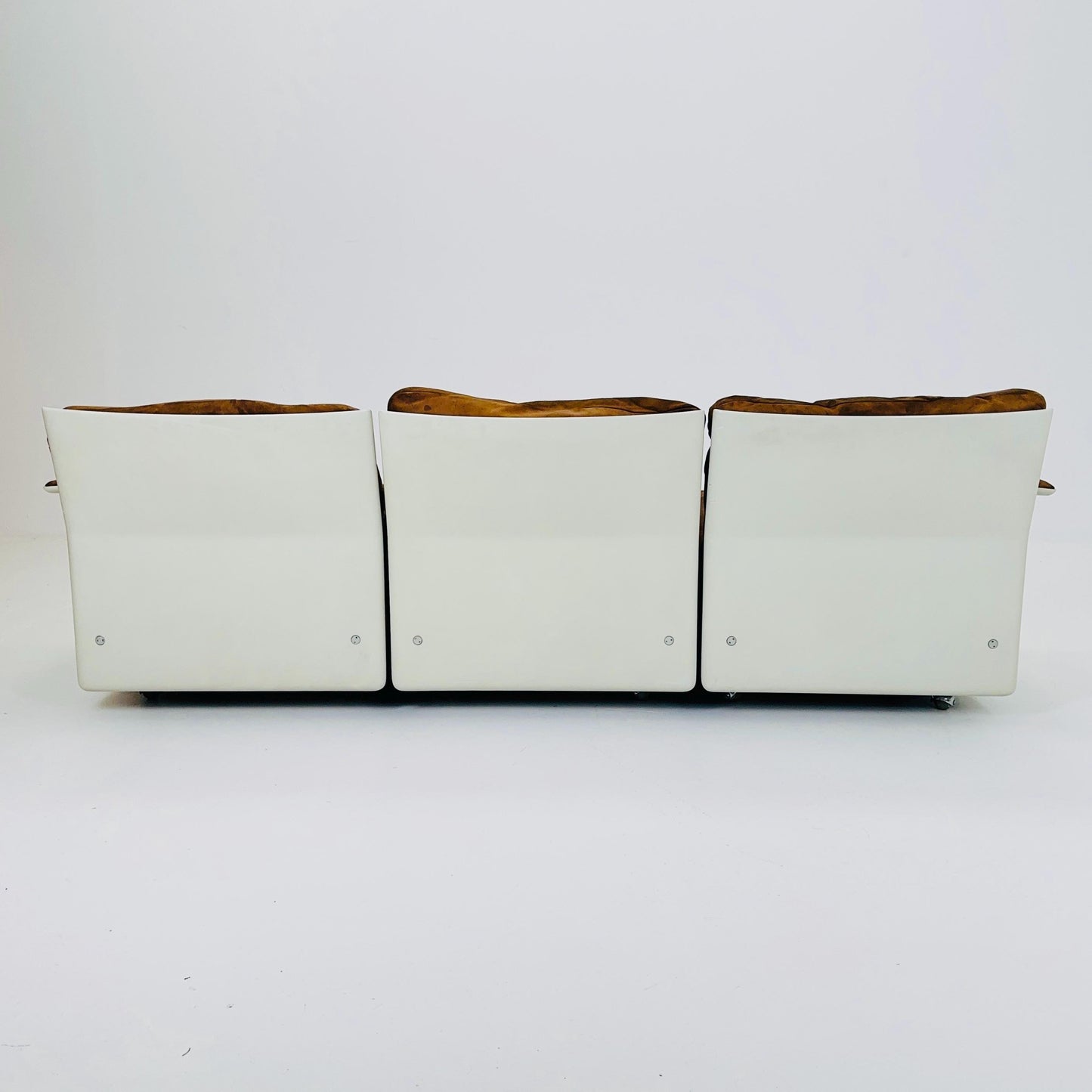 Complete Space Age Vintage Set by Dieter Rams for Vitsoe — 1960s Germany | Lounge Chair + 2-Seater + 3-Seater Sofa | Leather Alcantara