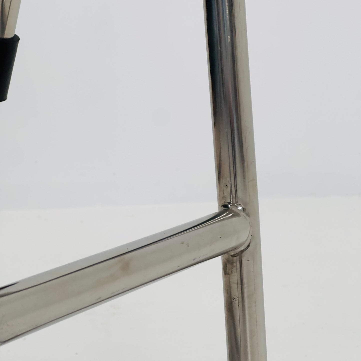 Mid-Century tubular Bauhaus Lounge Chair black leather 1990s Germany