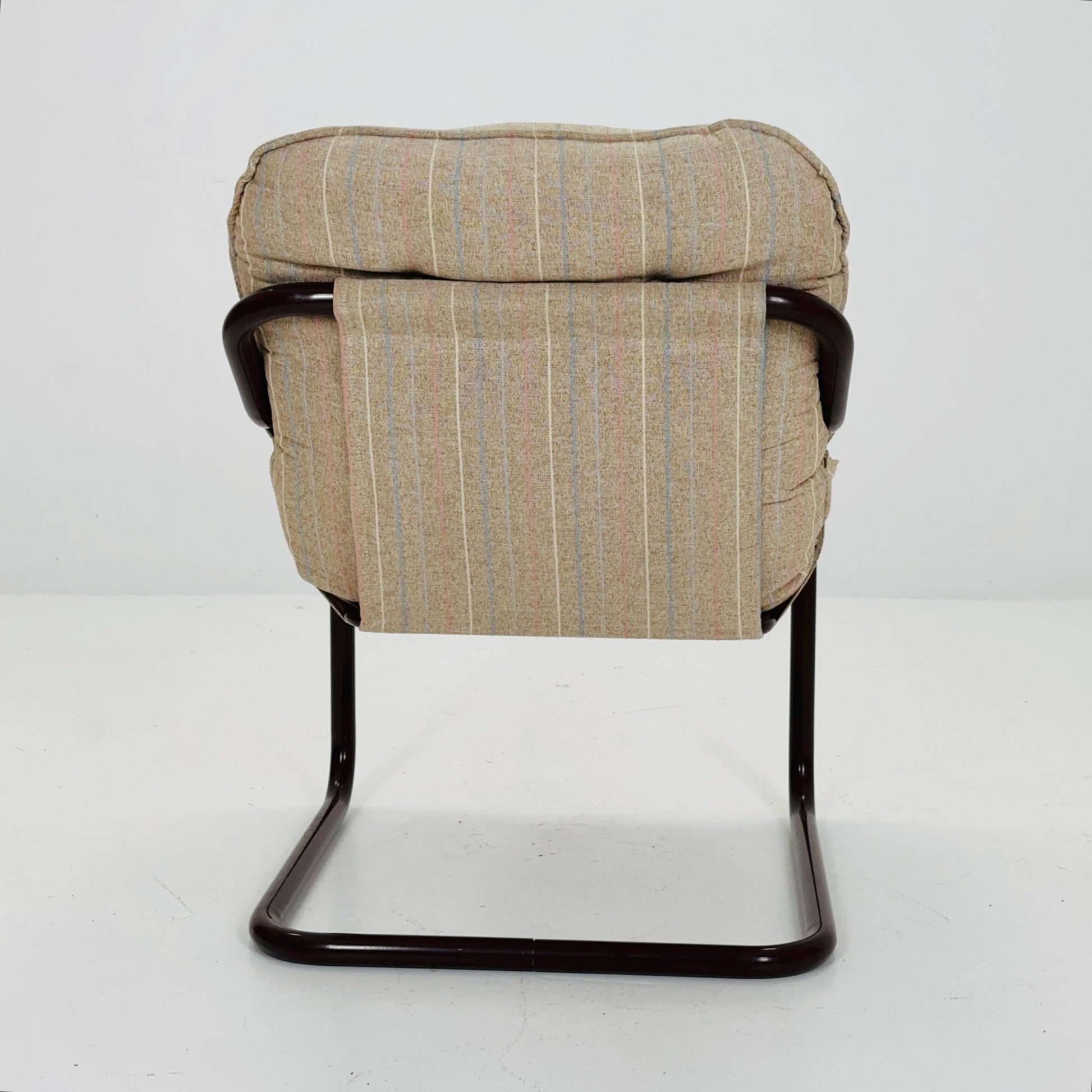 Mid century century Bauhaus tubular canvas armchair for Tomas Jelinek by IKEA 1980s