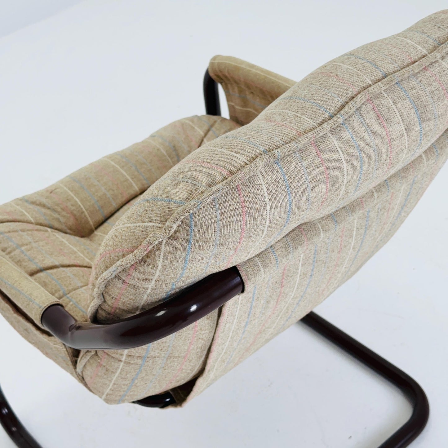 Mid century century Bauhaus tubular canvas armchair for Tomas Jelinek by IKEA 1980s