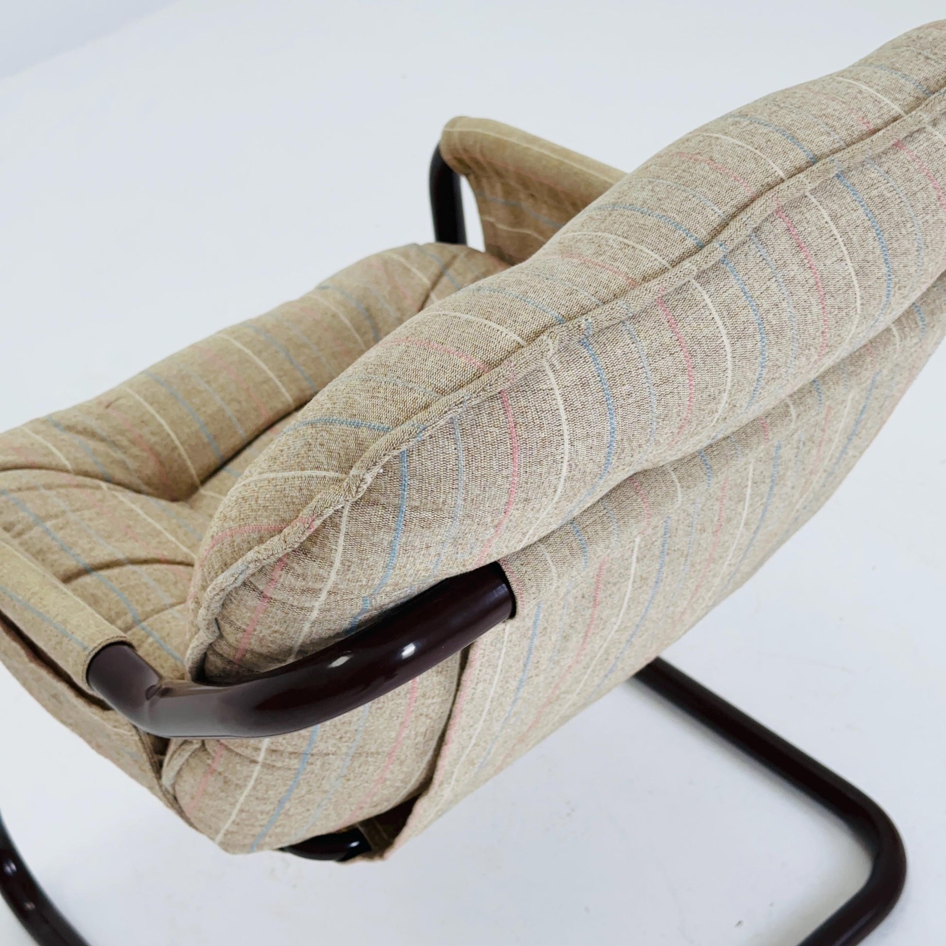 Mid century century Bauhaus tubular canvas armchair for Tomas Jelinek by IKEA 1980s