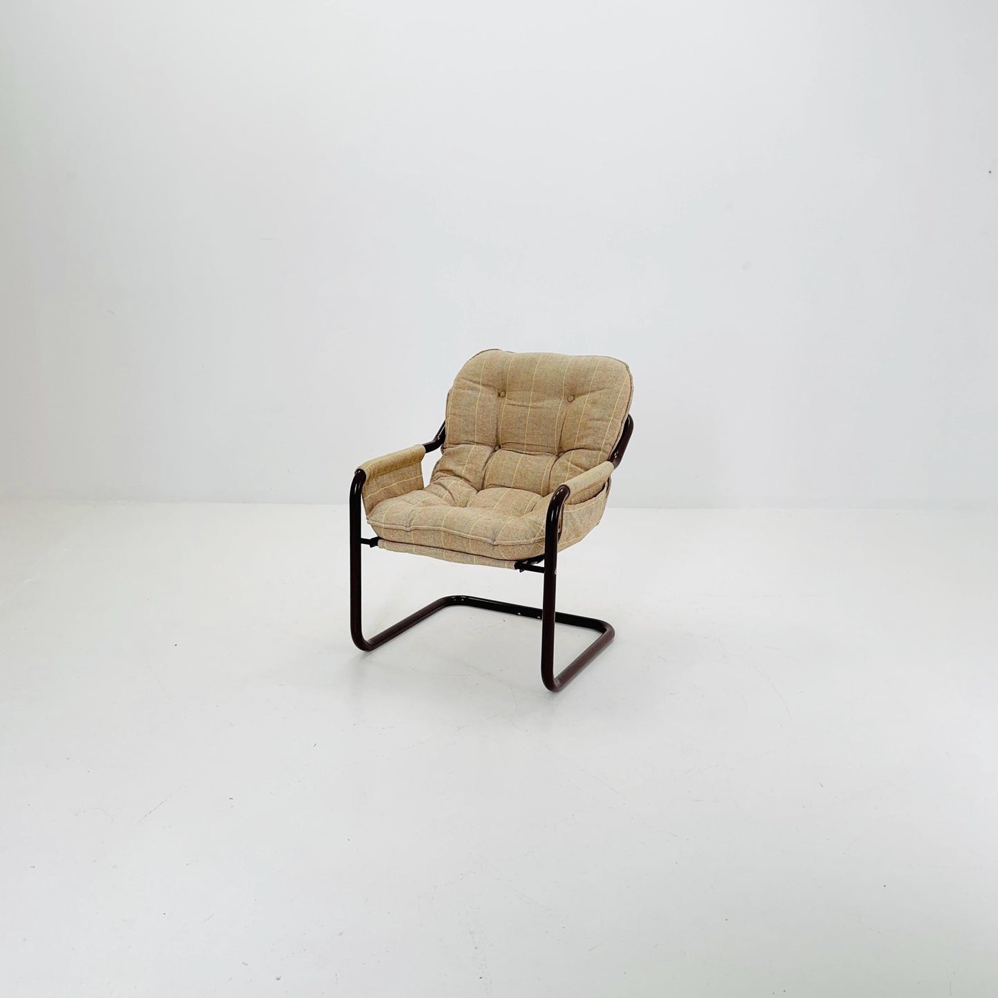 Mid century century Bauhaus tubular canvas armchair for Tomas Jelinek by IKEA 1980s