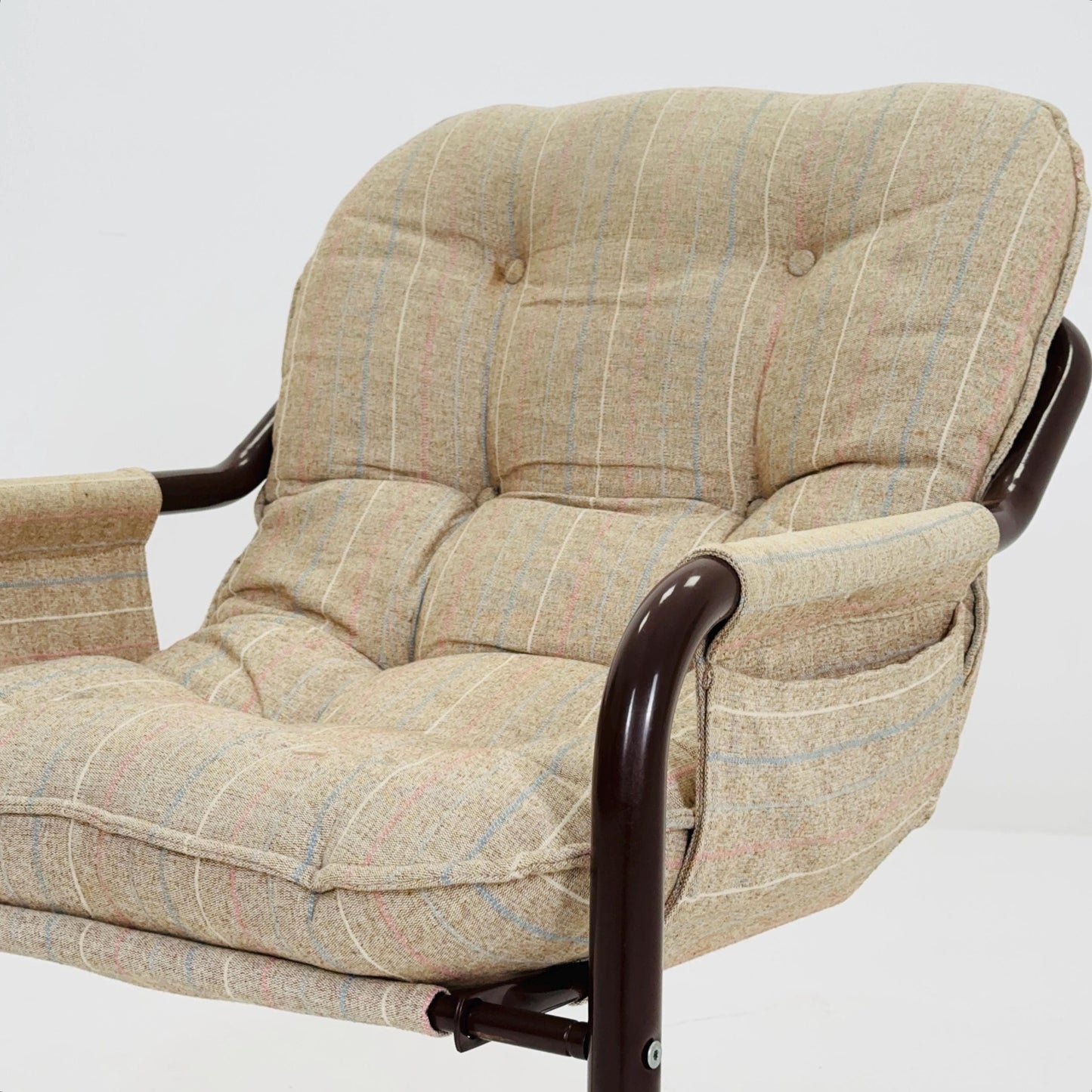 Mid century century Bauhaus tubular canvas armchair for Tomas Jelinek by IKEA 1980s